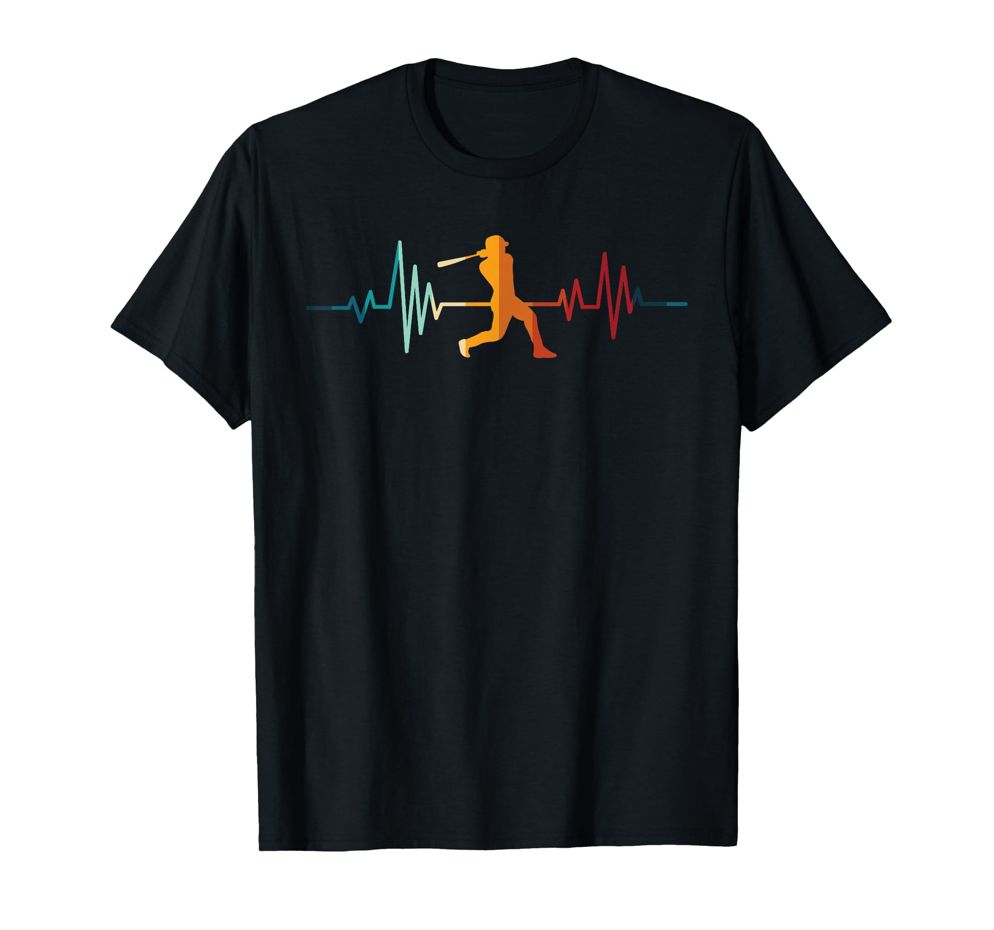 Baseball Heartbeat T-Shirt - Minimalist Print for Adults - T-Shirt, Sweatshirt, Hoodie