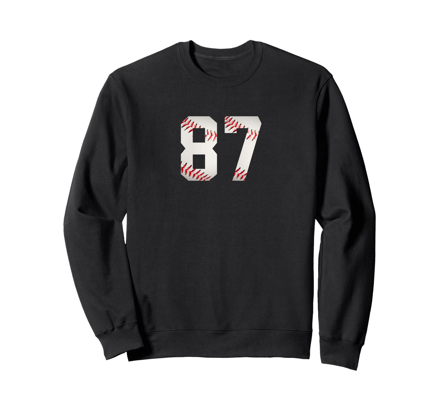 Number 87 Minimalist Birthday Baseball Sweatshirt - Unique Graphic Unisex - T-Shirt, Sweatshirt, Hoodie