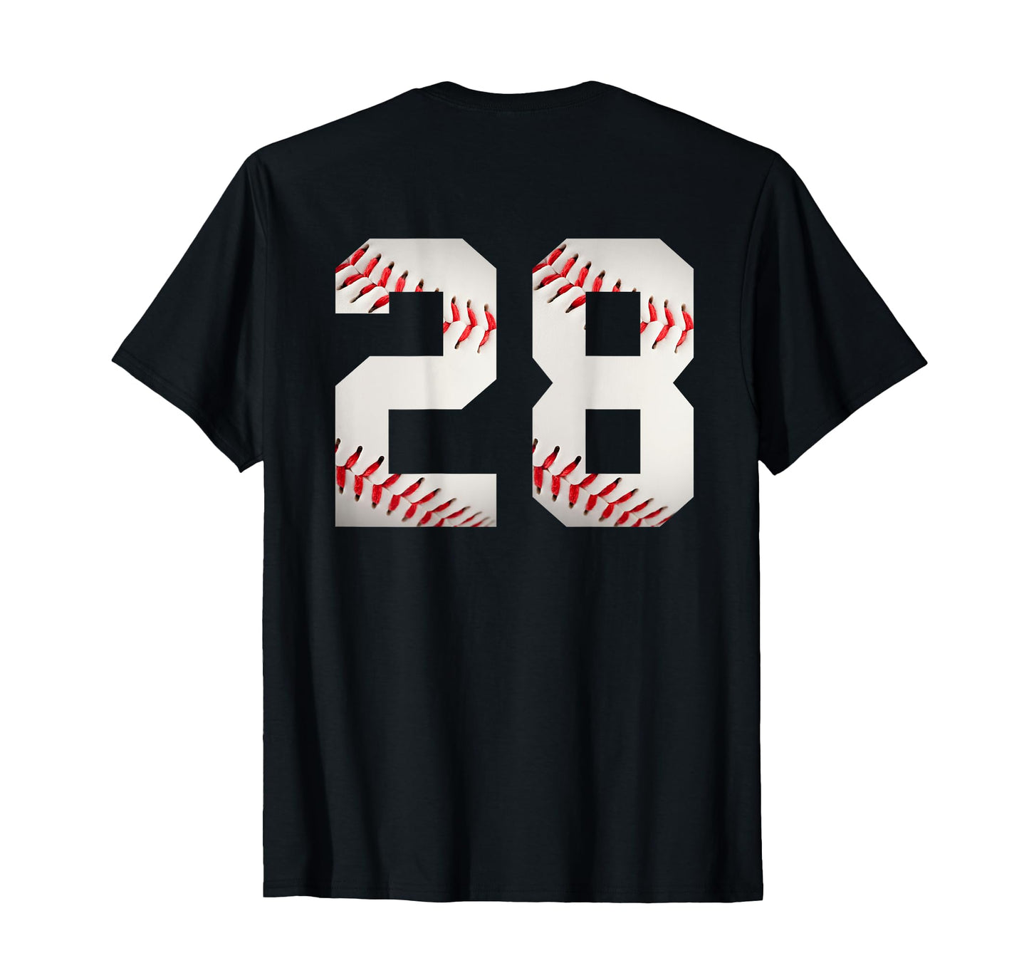 Number 28 Backside Baseball Favorite T-Shirt - Minimalist Print Unisex - T-Shirt, Sweatshirt, Hoodie