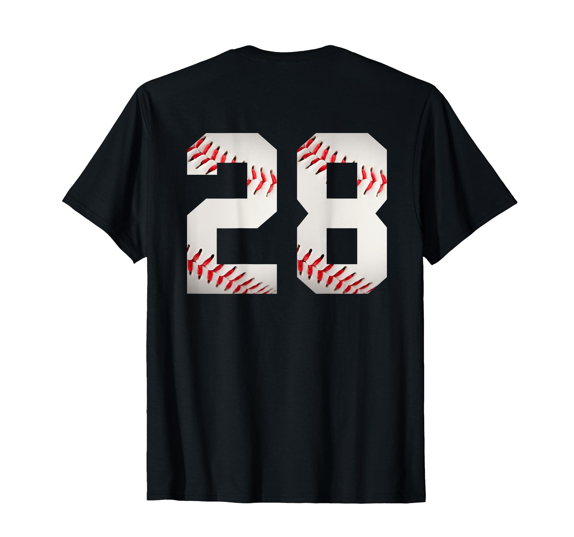 Number 28 Backside Baseball Favorite T-Shirt - Minimalist Print Unisex - T-Shirt, Sweatshirt, Hoodie