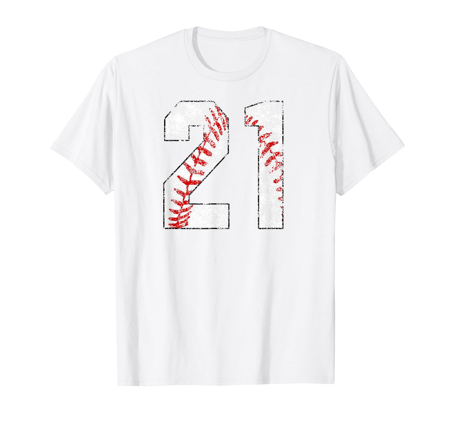 Distressed Baseball Number 21 Jersey T-Shirt - Unique Graphic Unisex - T-Shirt, Sweatshirt, Hoodie