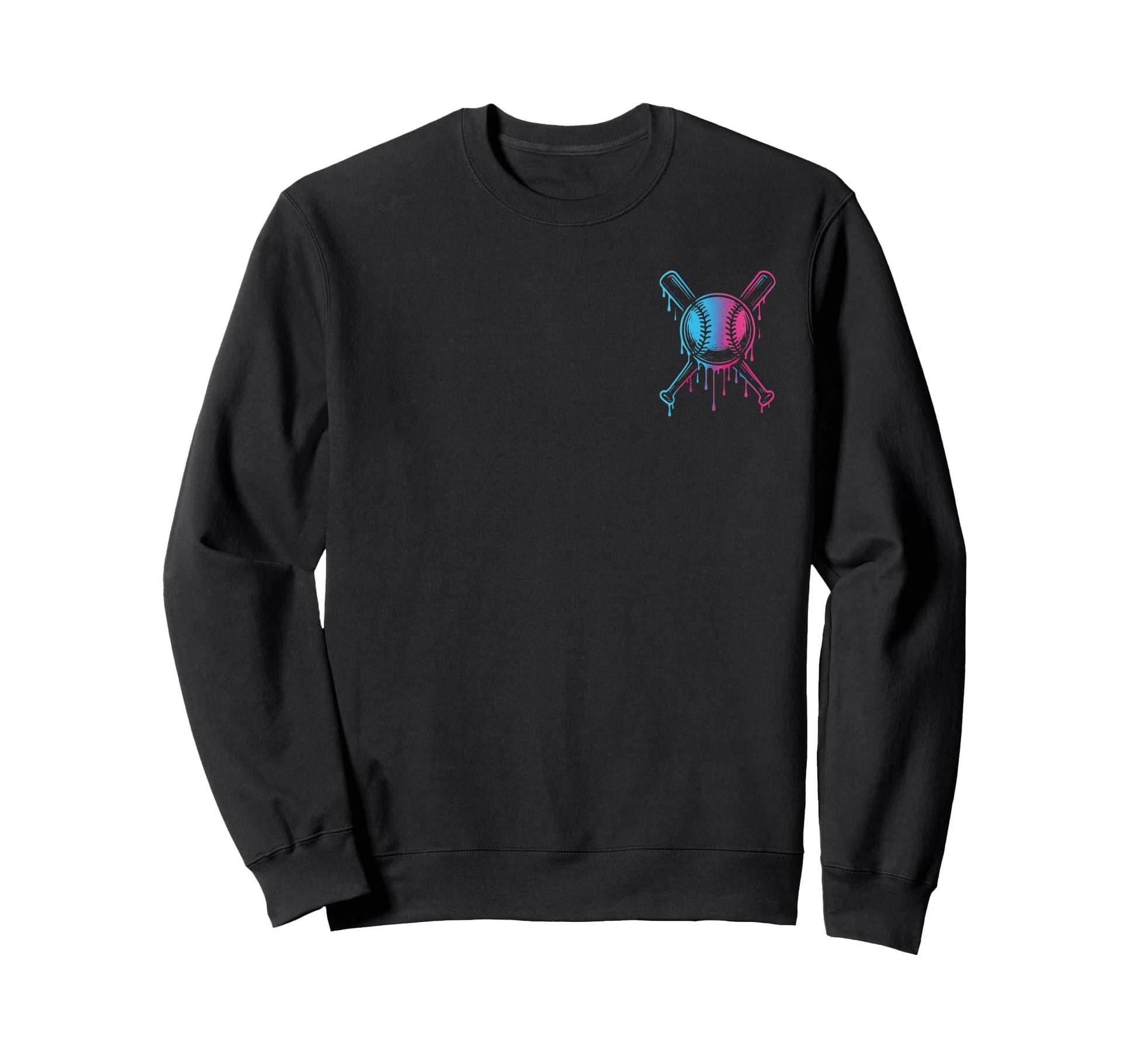 Baseball Home Run Ice Cream Drip Sweatshirt - Minimalist Print Men Women - T-Shirt, Sweatshirt, Hoodie