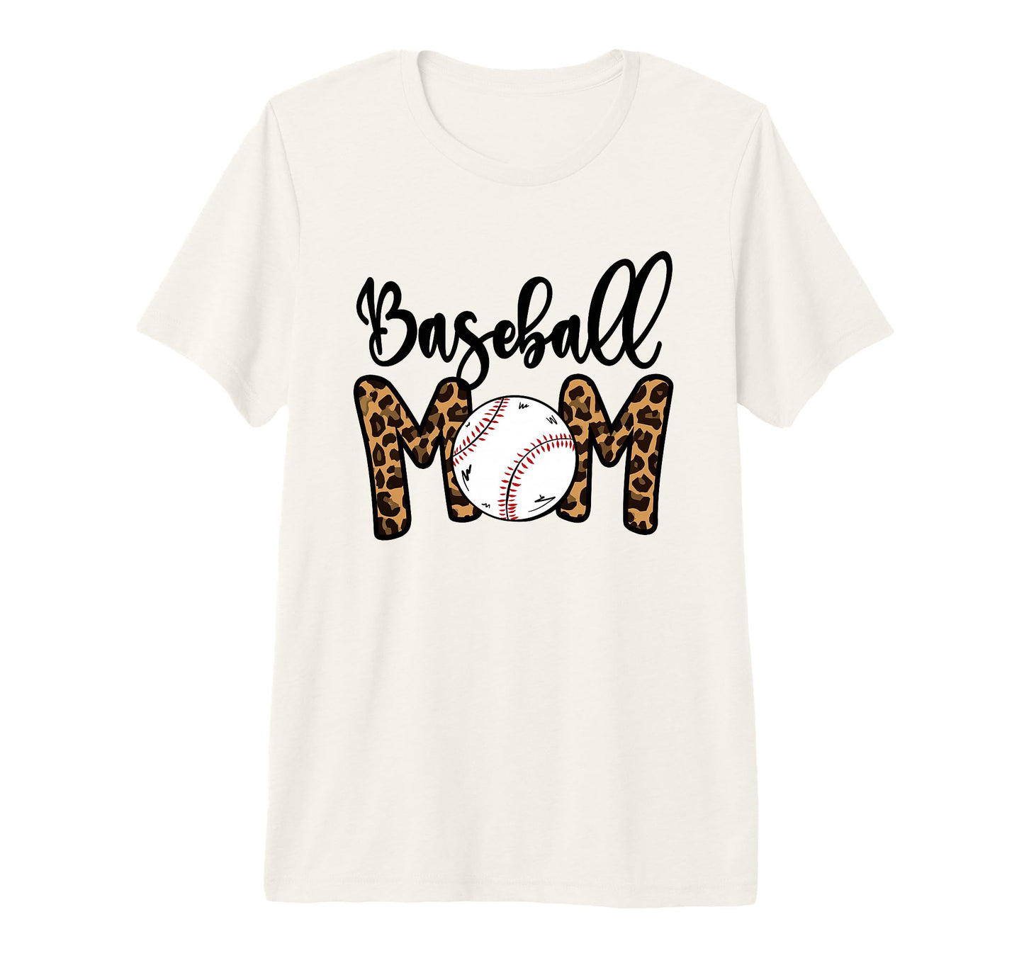 Funny Baseball Mom Leopard Softball T-Shirt - Casual Everyday Wear Unisex - T-Shirt, Sweatshirt, Hoodie