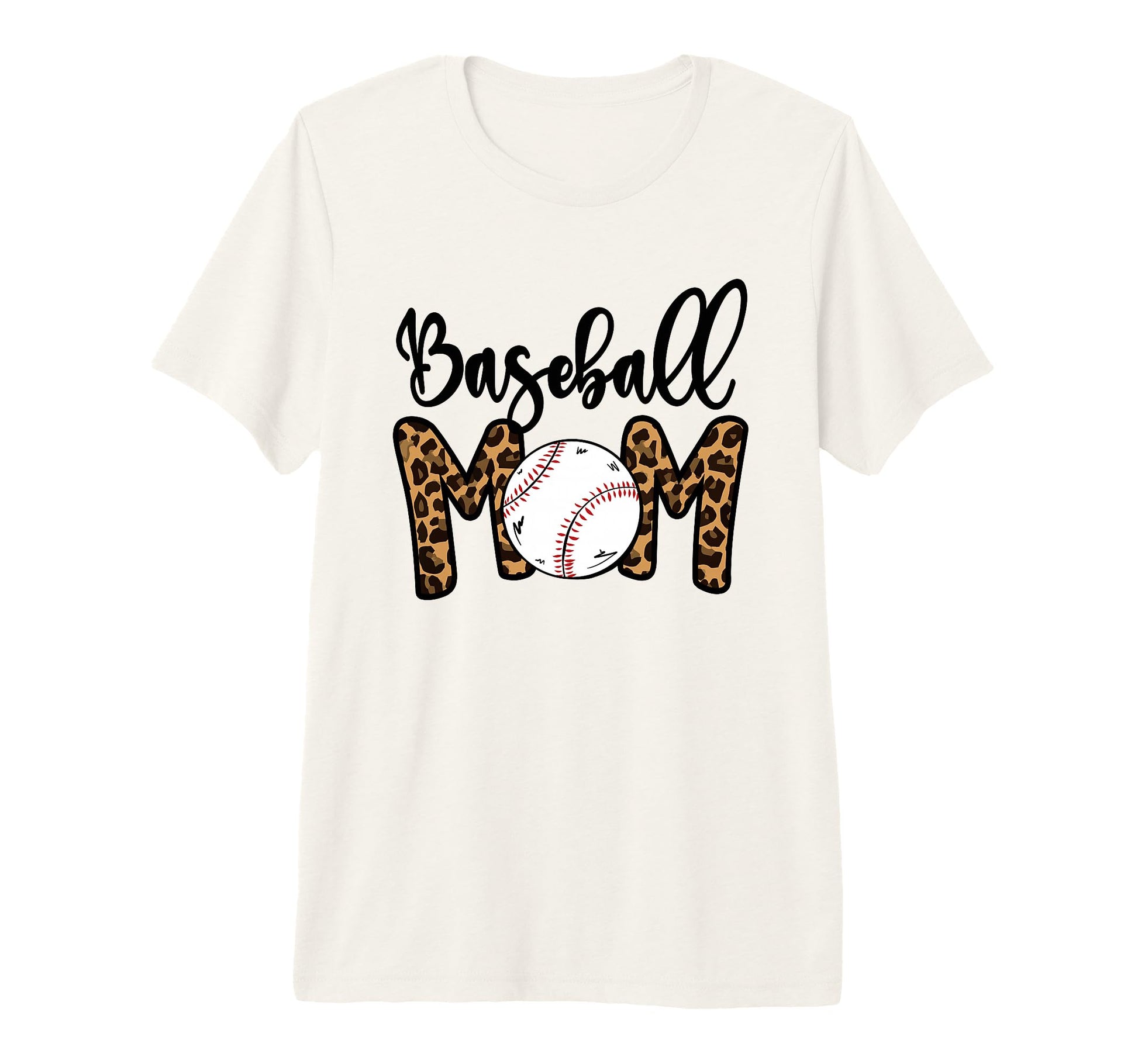 Funny Baseball Mom Leopard Softball T-Shirt - Casual Everyday Wear Unisex - T-Shirt, Sweatshirt, Hoodie
