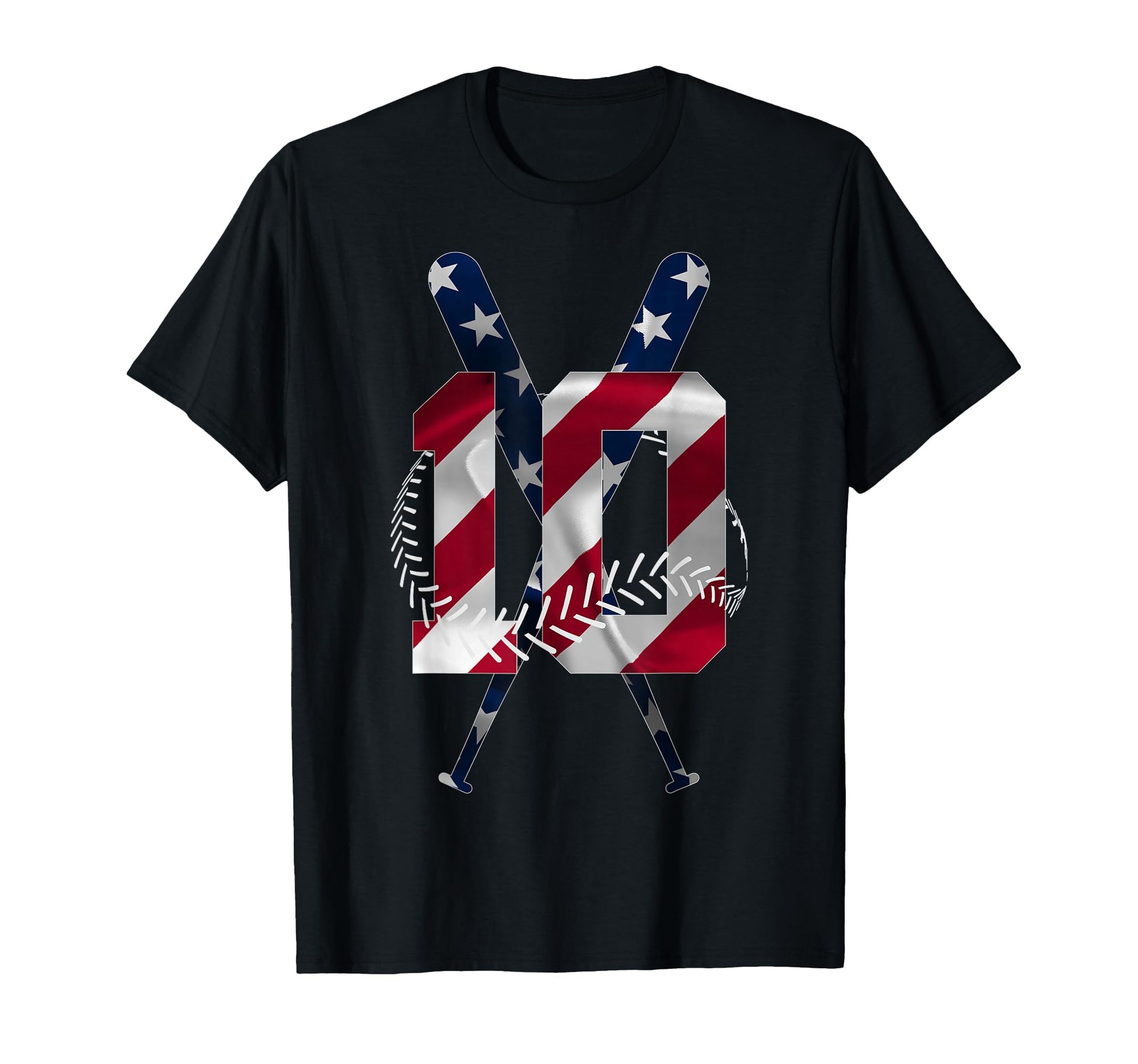 Number 10 Years Baseball 10Th T-Shirt - Fun Novelty Design Men Women - T-Shirt, Sweatshirt, Hoodie