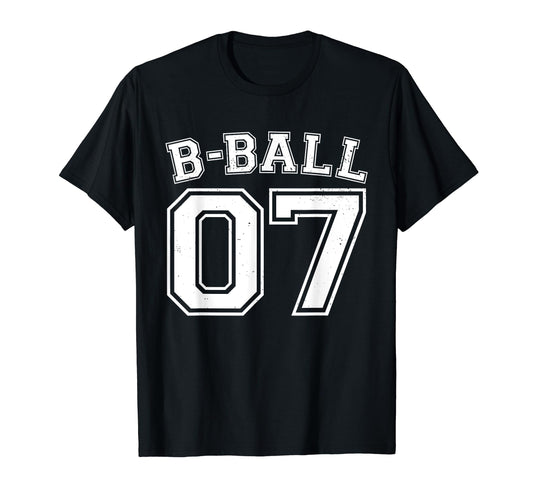 B Ball Basketball Player Number 07 T-Shirt - Custom Art Print Men Women - T-Shirt, Sweatshirt, Hoodie