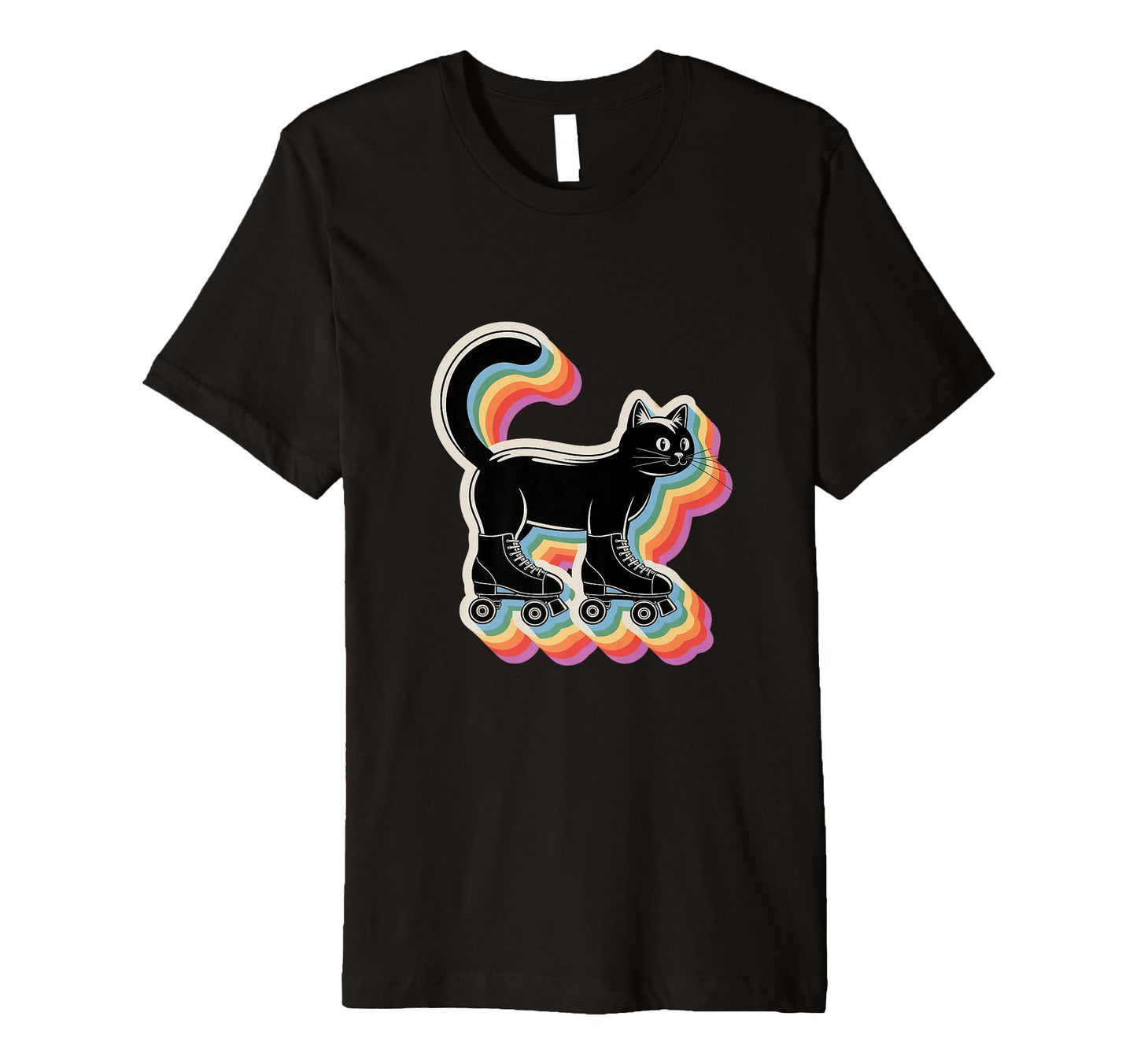 Kawaii Cat Roller Skate Shoes Roller T-Shirt - Unique Graphic for Adults - T-Shirt, Sweatshirt, Hoodie