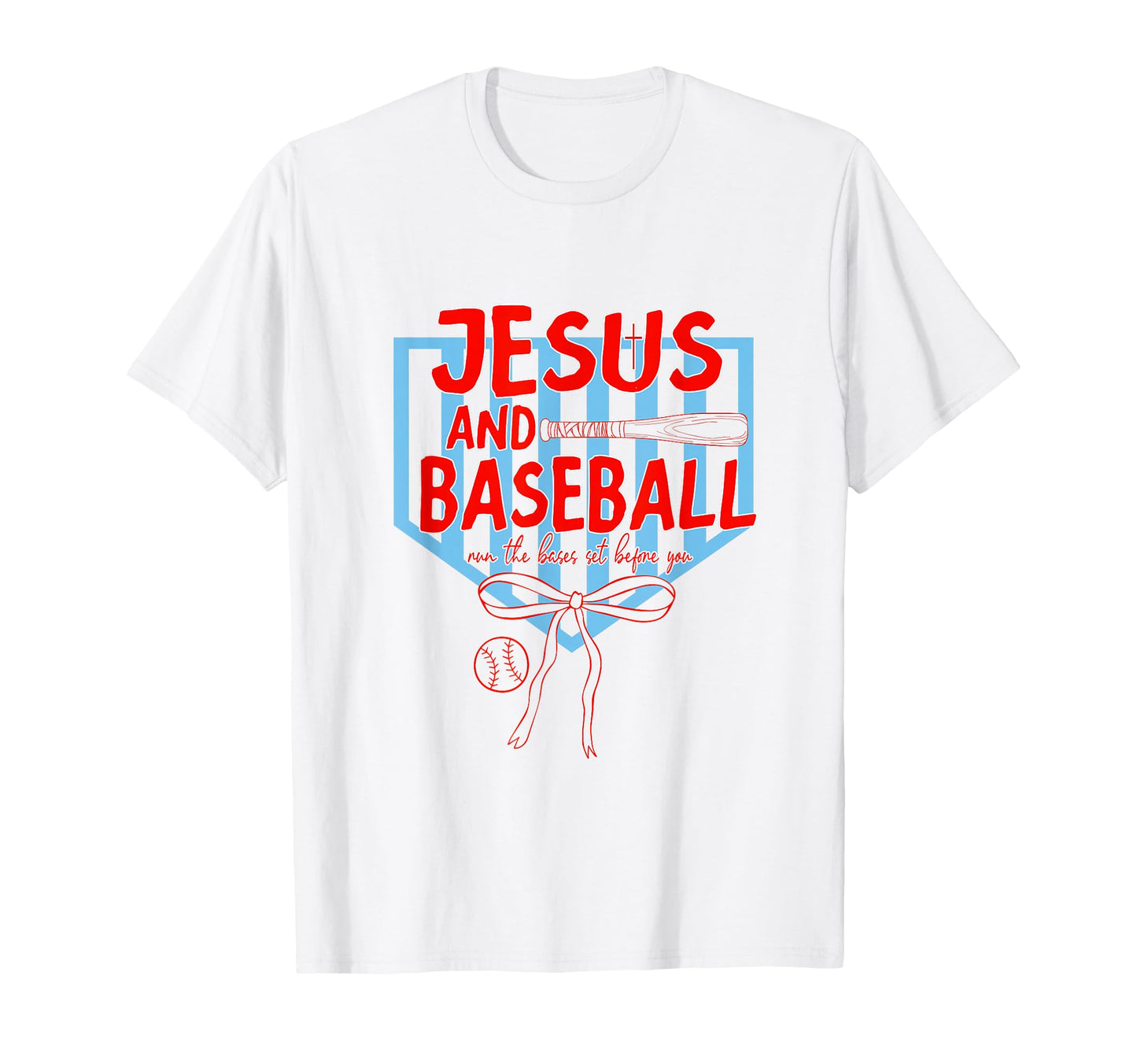 Jesus And Baseball Coquette T-Shirt - Fun Novelty Design Men Women - T-Shirt, Sweatshirt, Hoodie