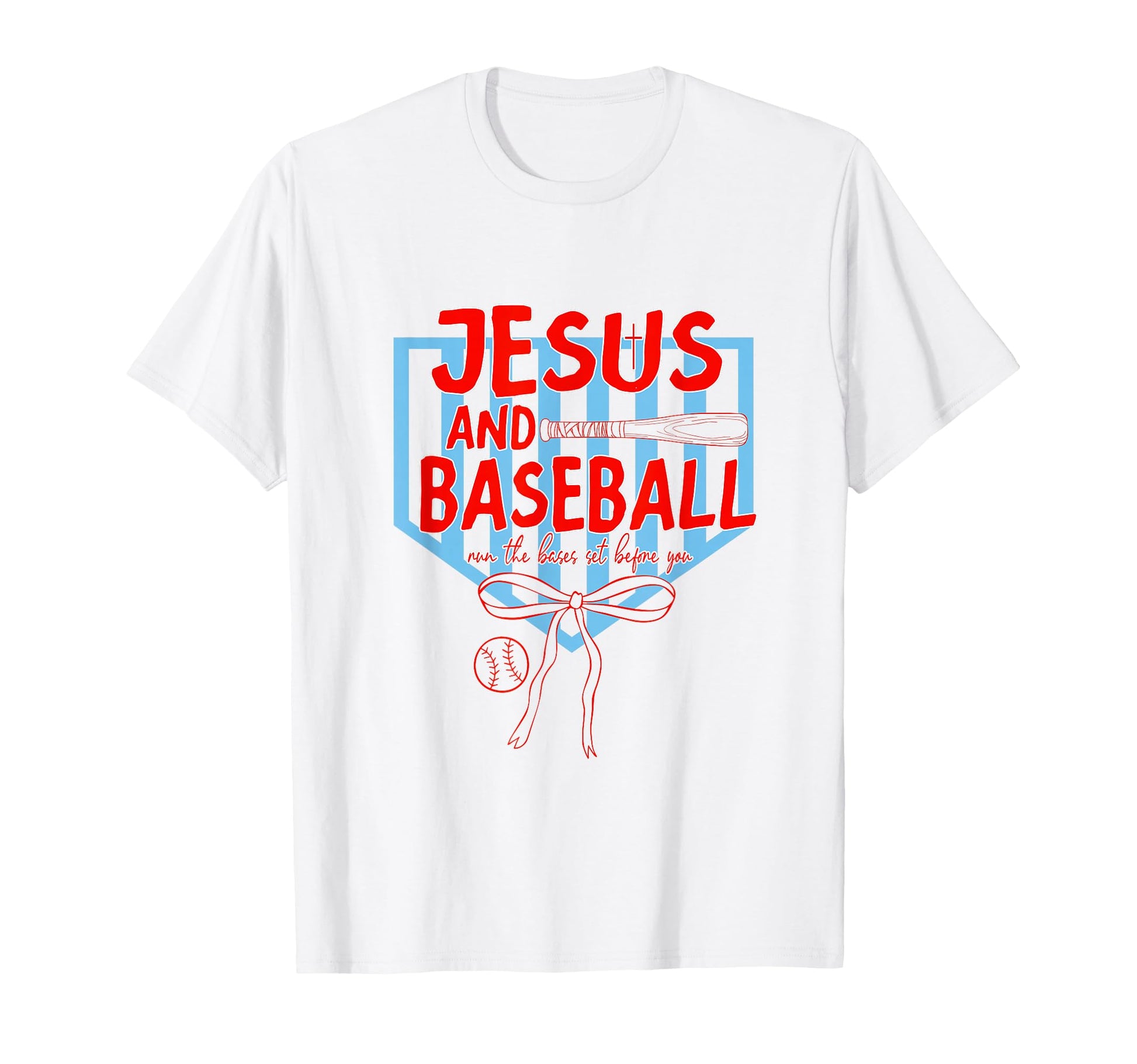 Jesus And Baseball Coquette T-Shirt - Fun Novelty Design Men Women - T-Shirt, Sweatshirt, Hoodie
