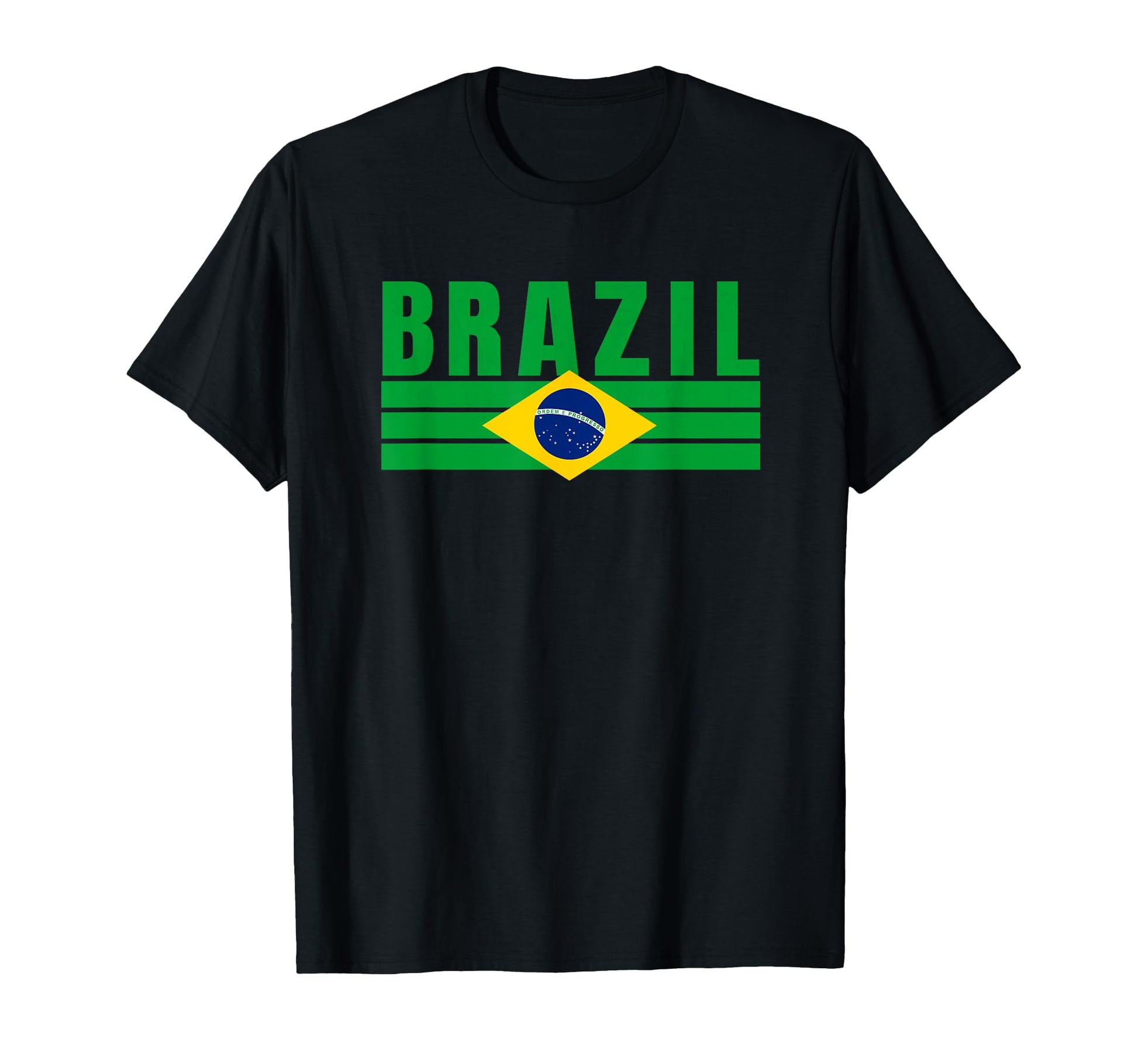 Brazil Green Yellow Brazilian Fan Gear T-Shirt - Custom Art Print Unisex - T-Shirt, Sweatshirt, Hoodie