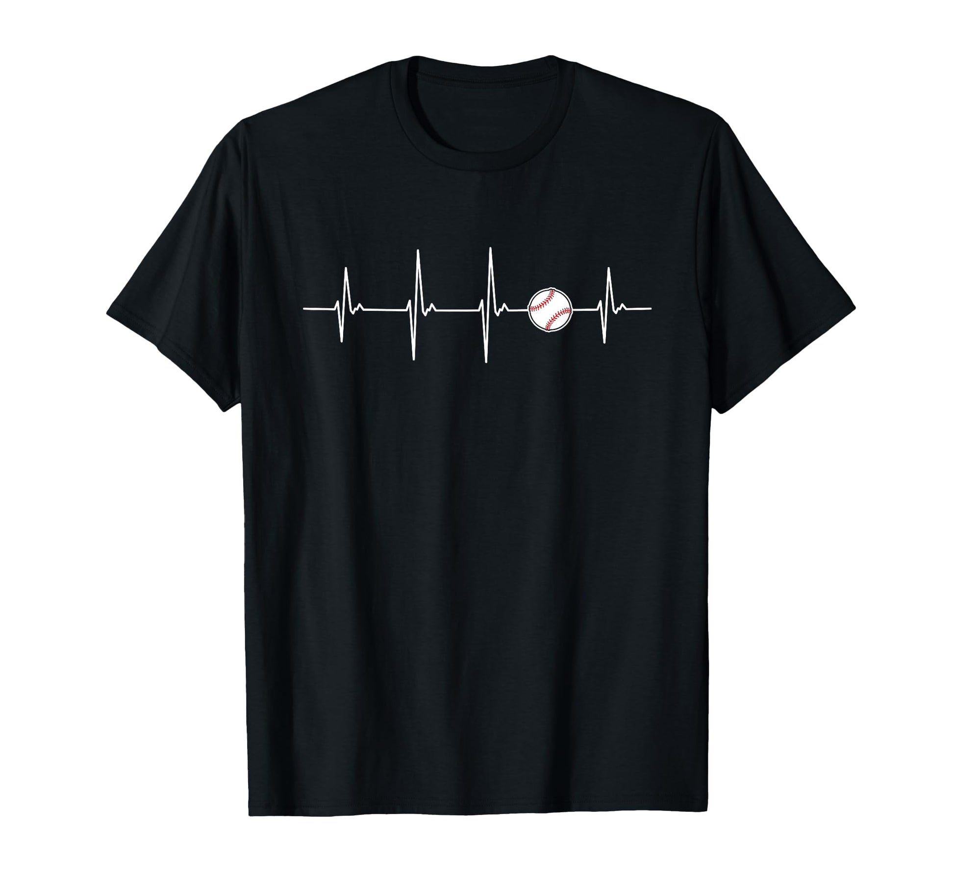 Heartbeat Pulse Funny Baseball T-Shirt - Minimalist Print for Adults - T-Shirt, Sweatshirt, Hoodie