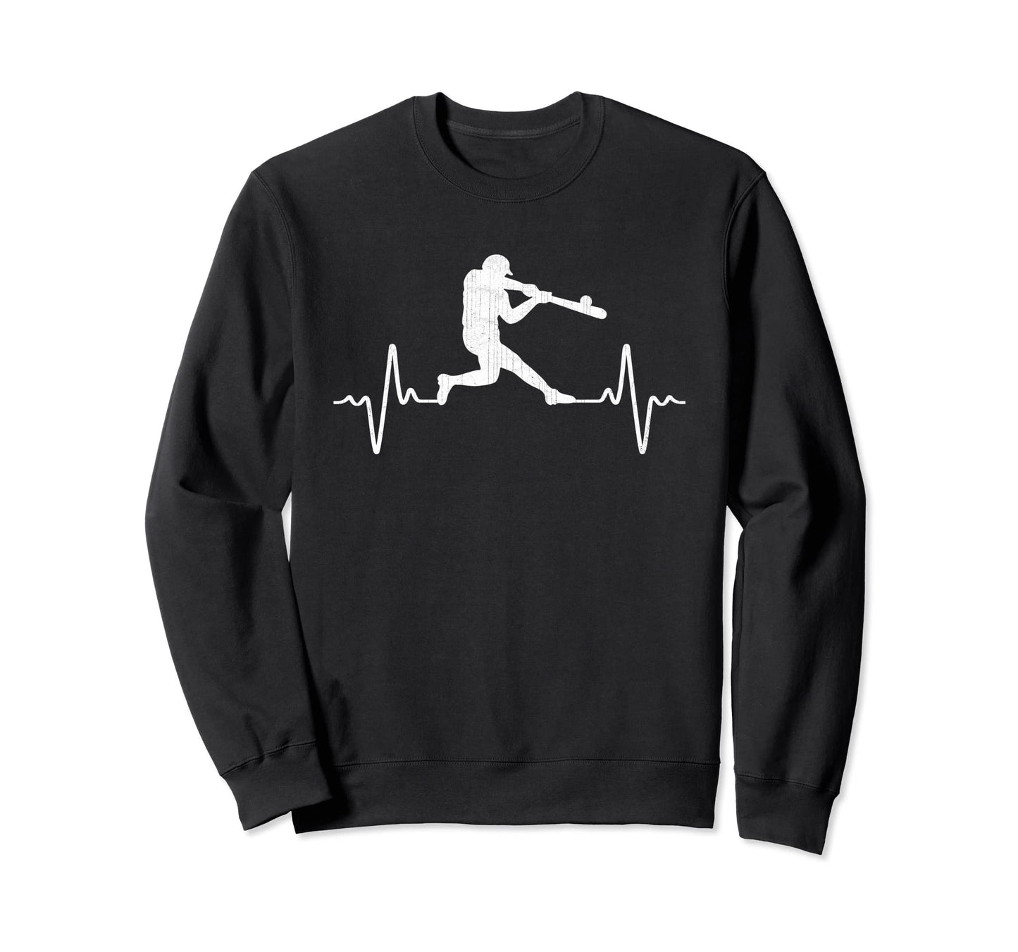 Funny Baseball Lovers Heartbeat Sweatshirt - Novelty Apparel Unisex - T-Shirt, Sweatshirt, Hoodie