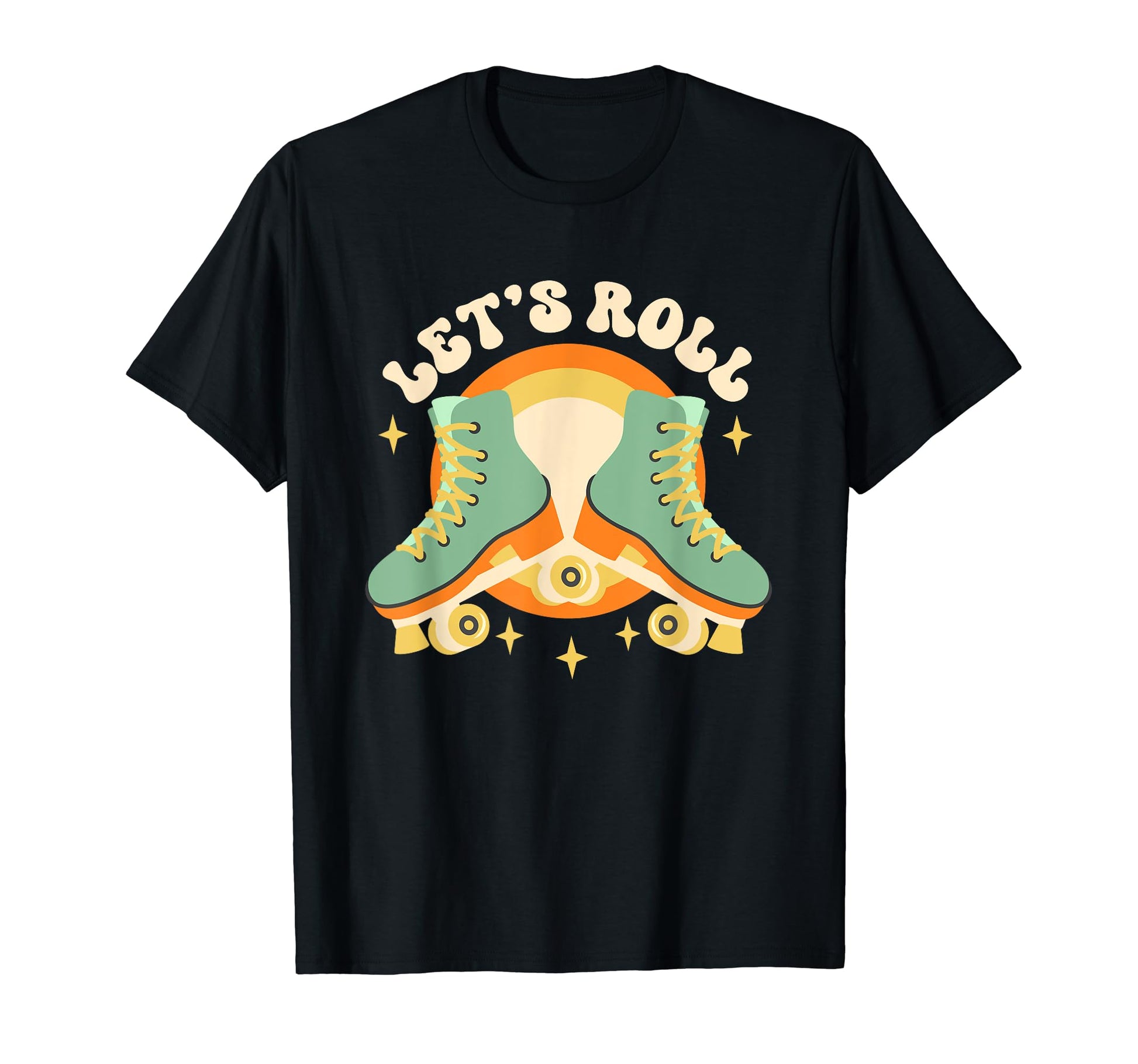 Lets Roll Roller Skates 70S 80S 90S T-Shirt - Minimalist Print for Adults - T-Shirt, Sweatshirt, Hoodie