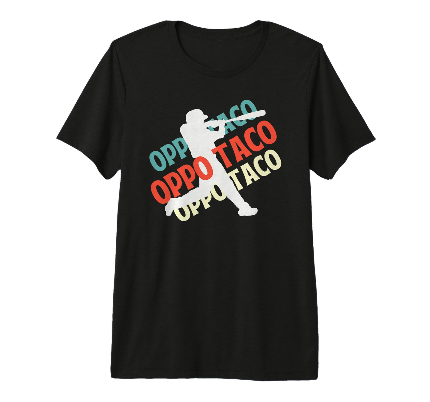 Oppo Taco Baseball Home Run Tri T-Shirt - Fun Novelty Design for Adults - T-Shirt, Sweatshirt, Hoodie