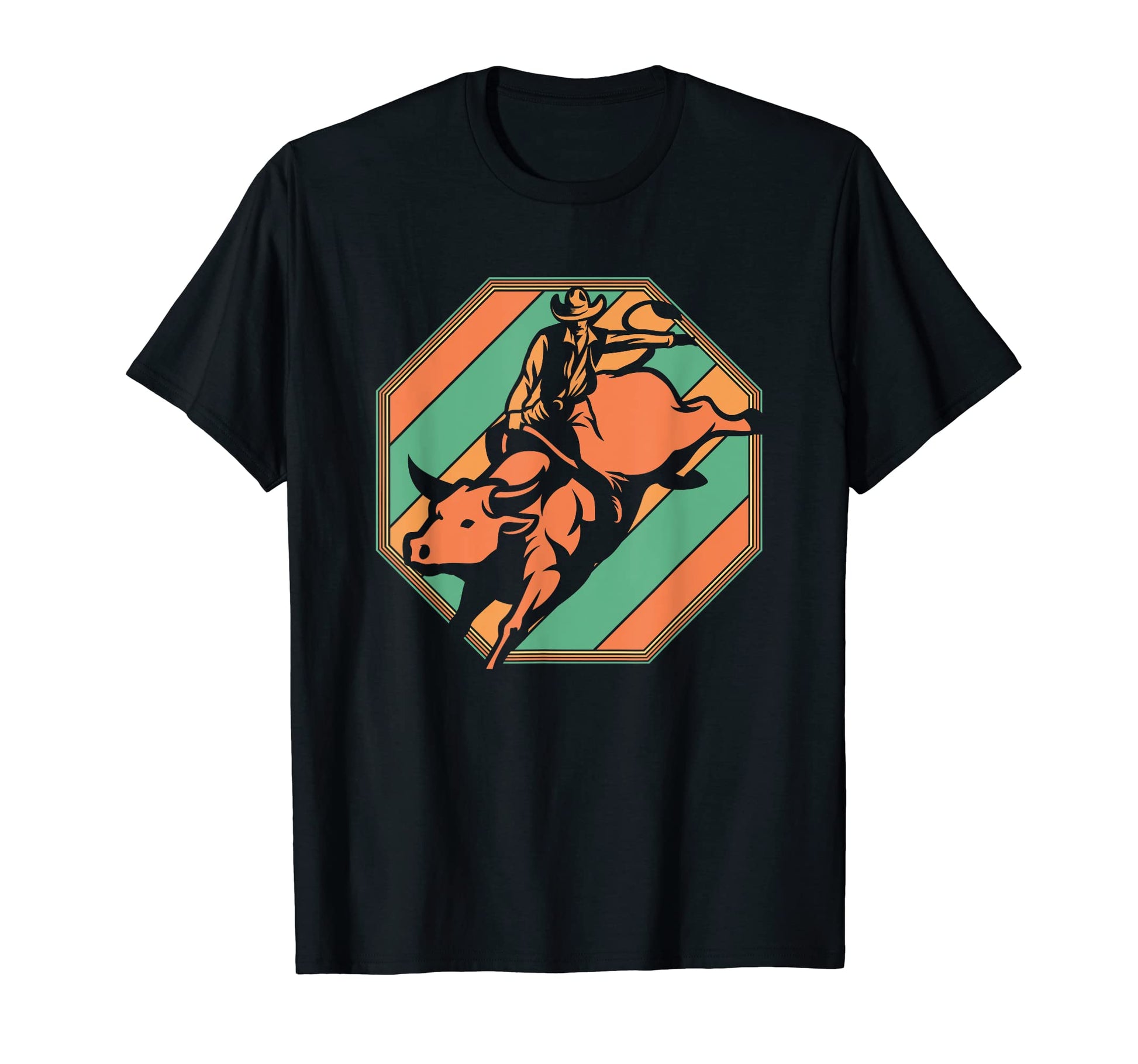 Western Bull Riding Rodeo Cowboy T-Shirt - Trendy Graphic Unisex - T-Shirt, Sweatshirt, Hoodie
