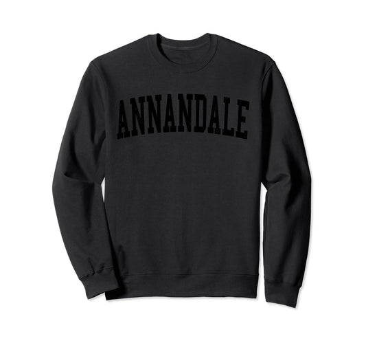 Annandale Va Distressed Black Varsity Sweatshirt - Graphic Print Unisex - T-Shirt, Sweatshirt, Hoodie