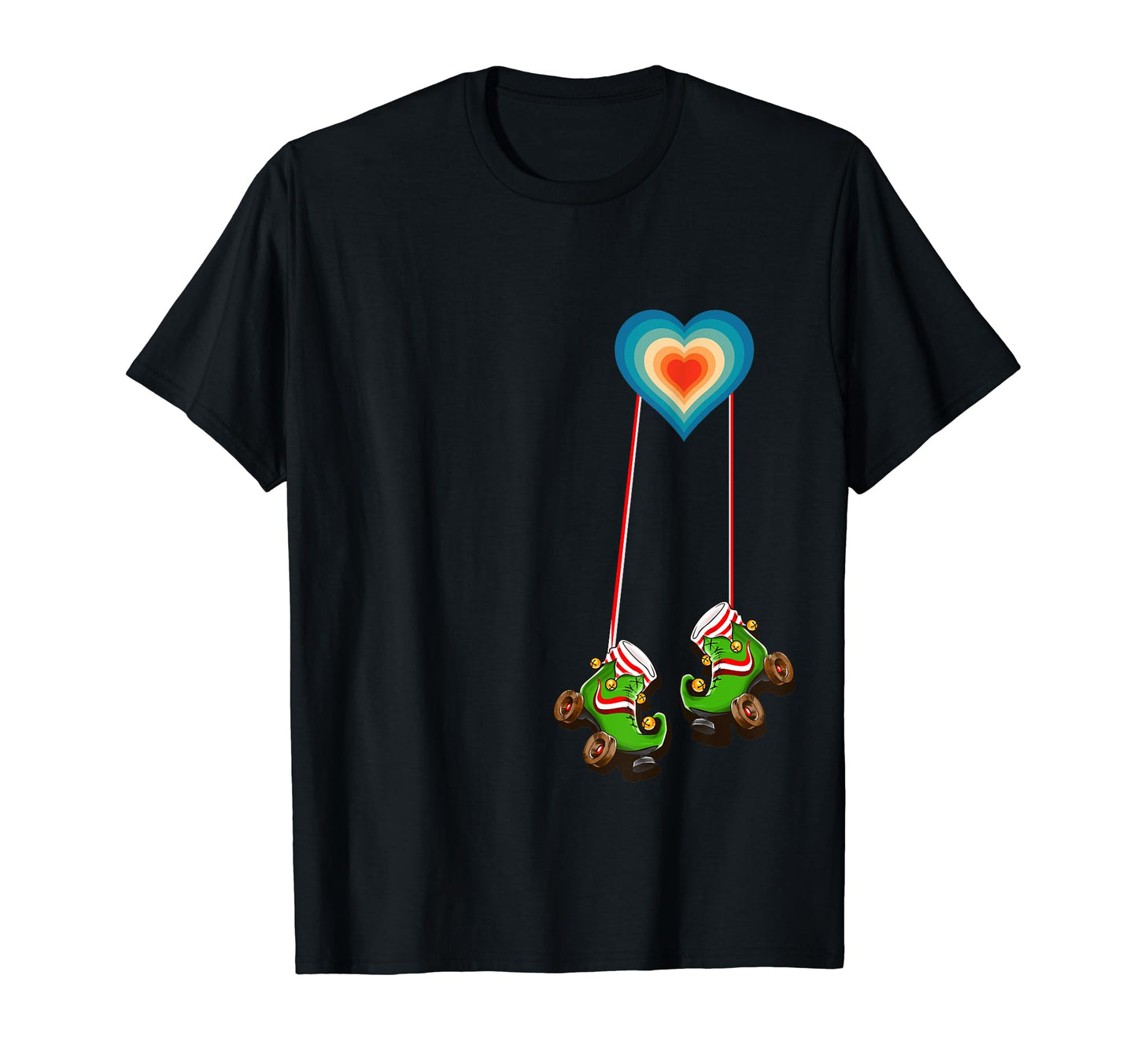 70S Elf Pocket Heart Roller T-Shirt - Novelty Apparel Men Women - T-Shirt, Sweatshirt, Hoodie