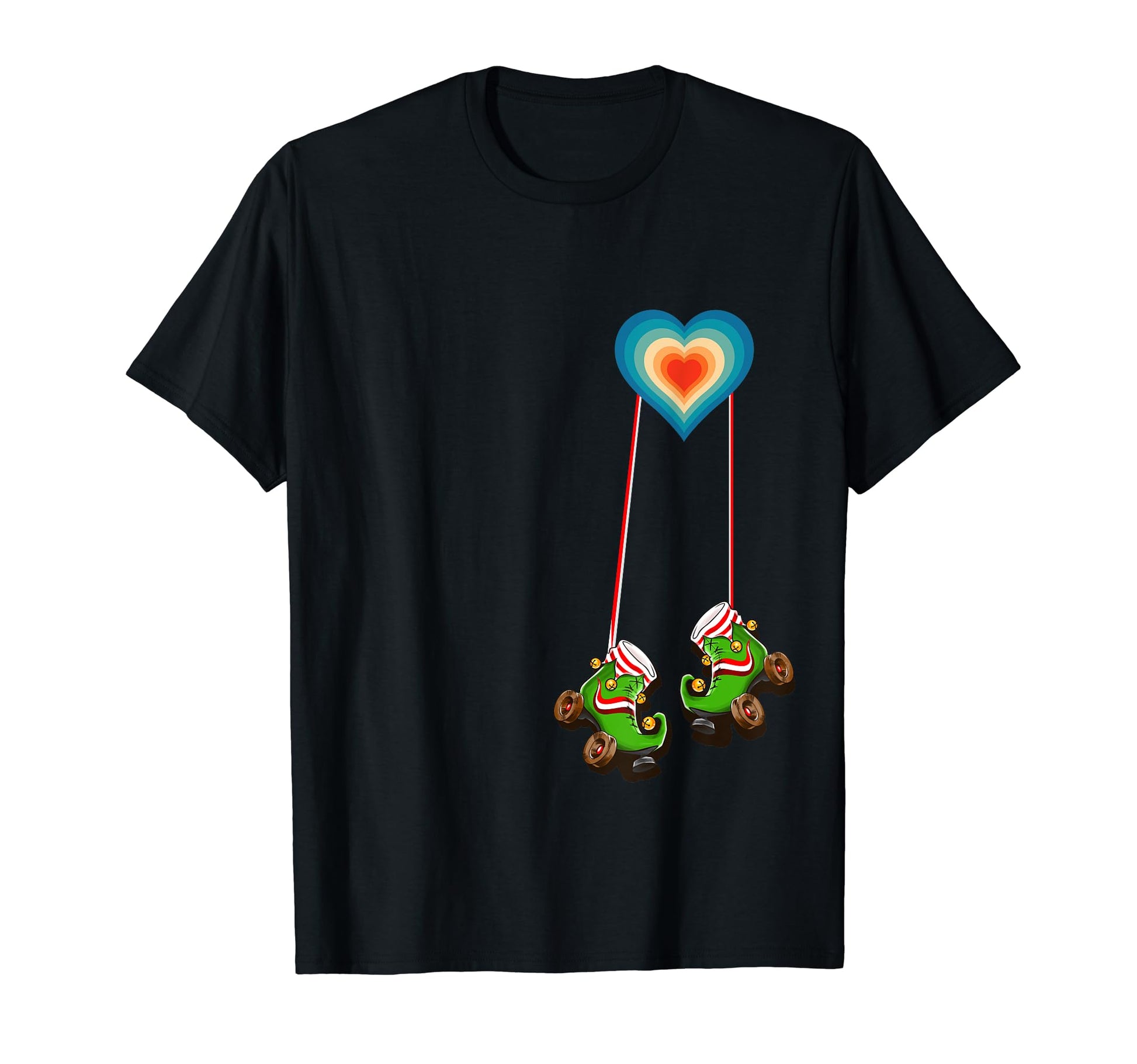 70S Elf Pocket Heart Roller T-Shirt - Novelty Apparel Men Women - T-Shirt, Sweatshirt, Hoodie