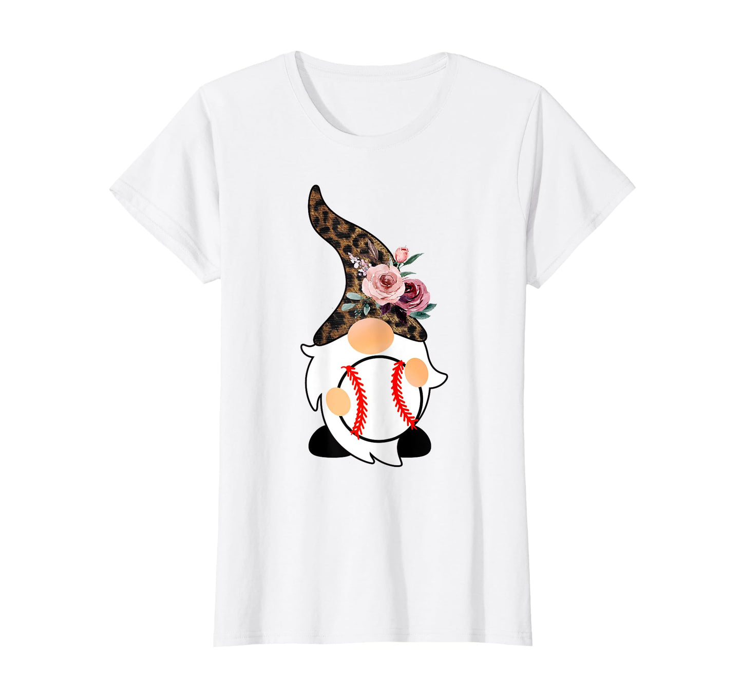 Leopard Gnome Baseball Player T-Shirt - Minimalist Print Unisex - T-Shirt, Sweatshirt, Hoodie