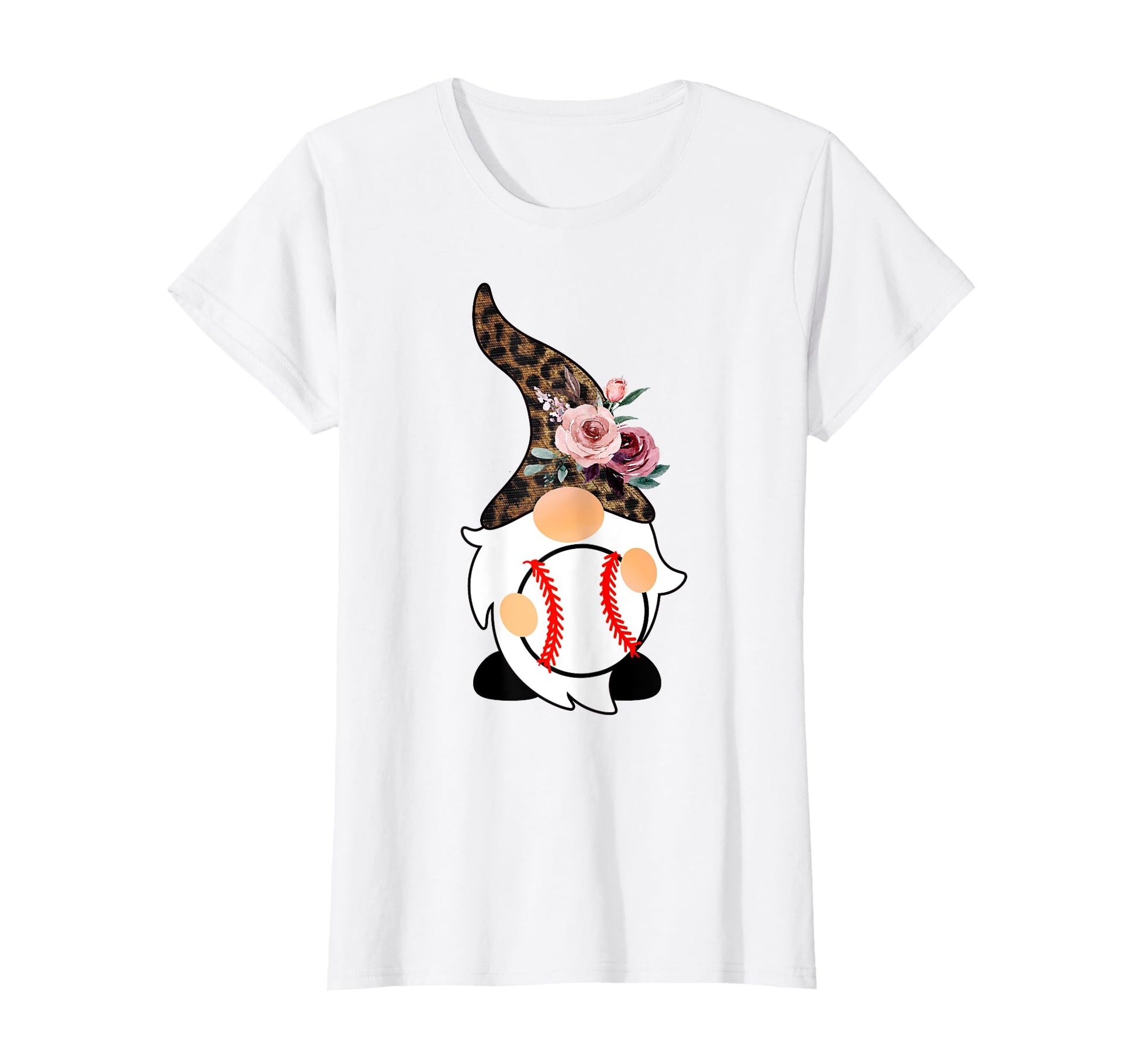 Leopard Gnome Baseball Player T-Shirt - Minimalist Print Unisex - T-Shirt, Sweatshirt, Hoodie