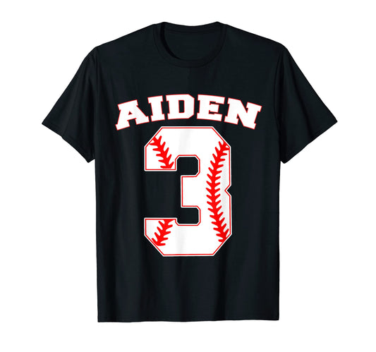 Aiden Baseball Name Three Years 3Rd T-Shirt - Streetwear Style Unisex - T-Shirt, Sweatshirt, Hoodie