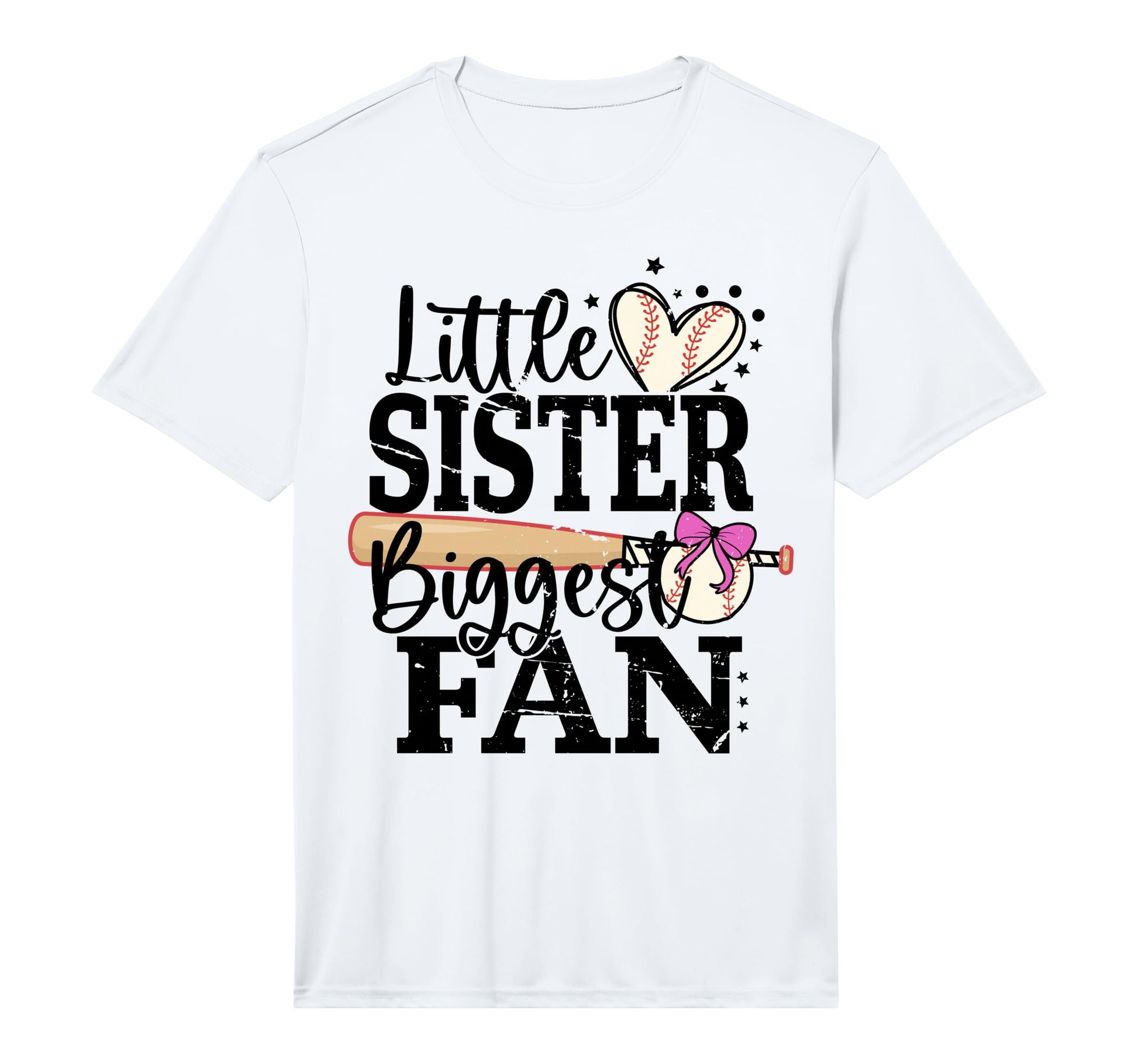Baseball Little Sister Biggest Fan Lil T-Shirt - Streetwear Style Unisex - T-Shirt, Sweatshirt, Hoodie