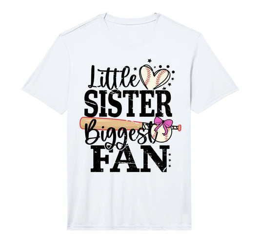 Baseball Little Sister Biggest Fan Lil T-Shirt - Streetwear Style Unisex - T-Shirt, Sweatshirt, Hoodie