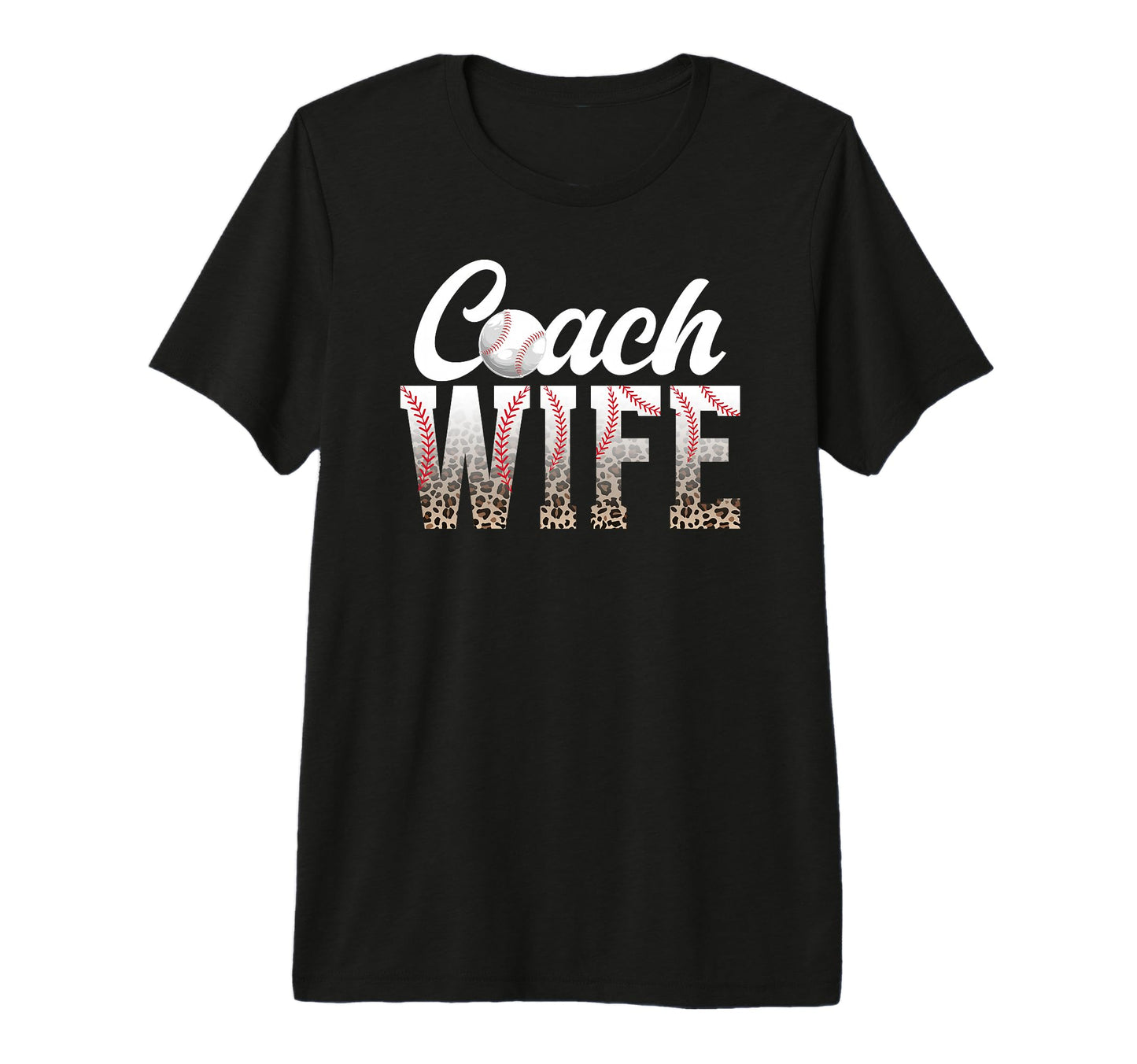 Baseball Coach Wife Leopard Wife T-Shirt - Trendy Graphic Men Women - T-Shirt, Sweatshirt, Hoodie