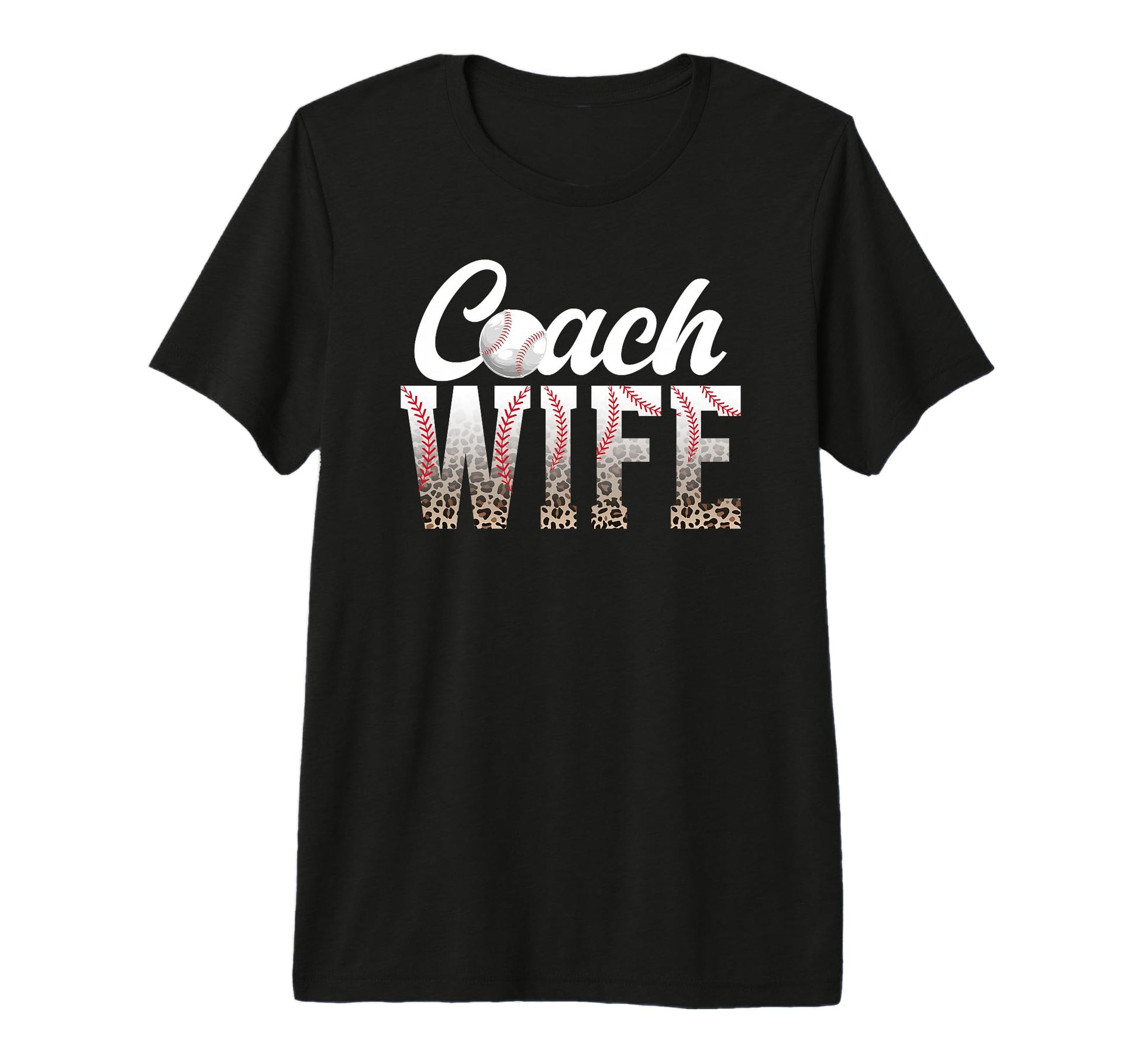 Baseball Coach Wife Leopard Wife T-Shirt - Trendy Graphic Men Women - T-Shirt, Sweatshirt, Hoodie