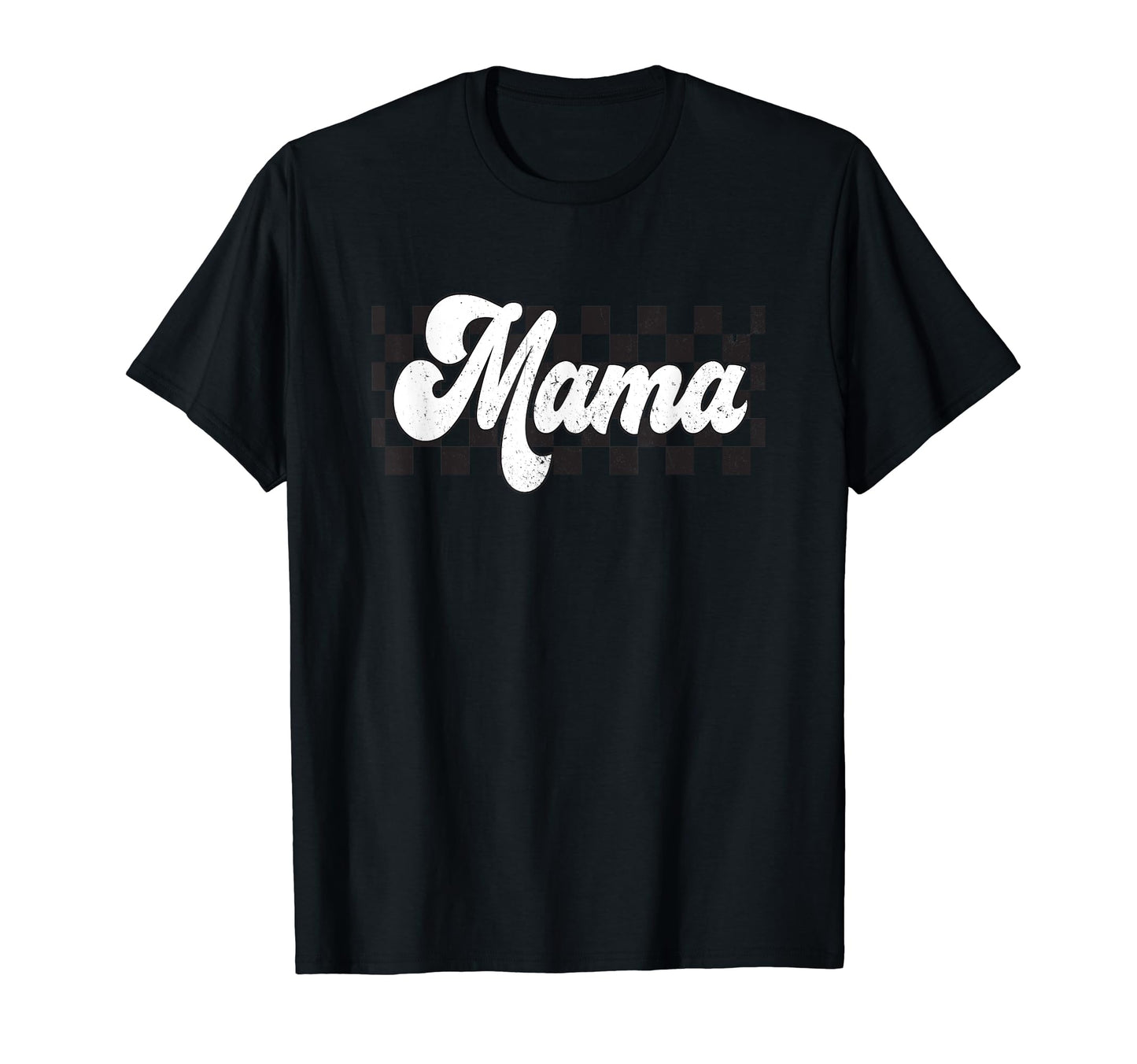 Mama Lightning Bolt Checkered Mothers T-Shirt - Unique Graphic for Adults - T-Shirt, Sweatshirt, Hoodie