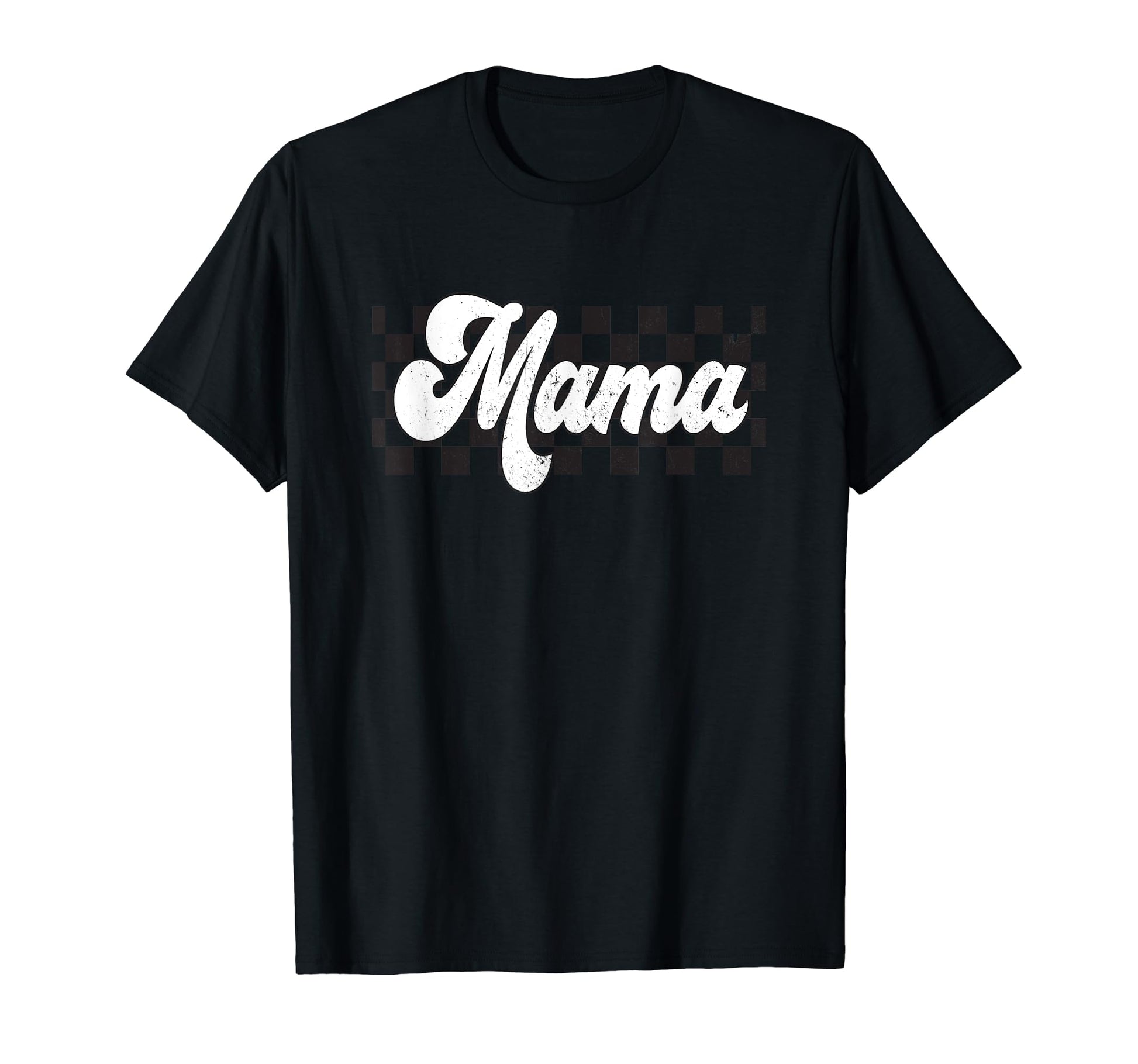 Mama Lightning Bolt Checkered Mothers T-Shirt - Unique Graphic for Adults - T-Shirt, Sweatshirt, Hoodie