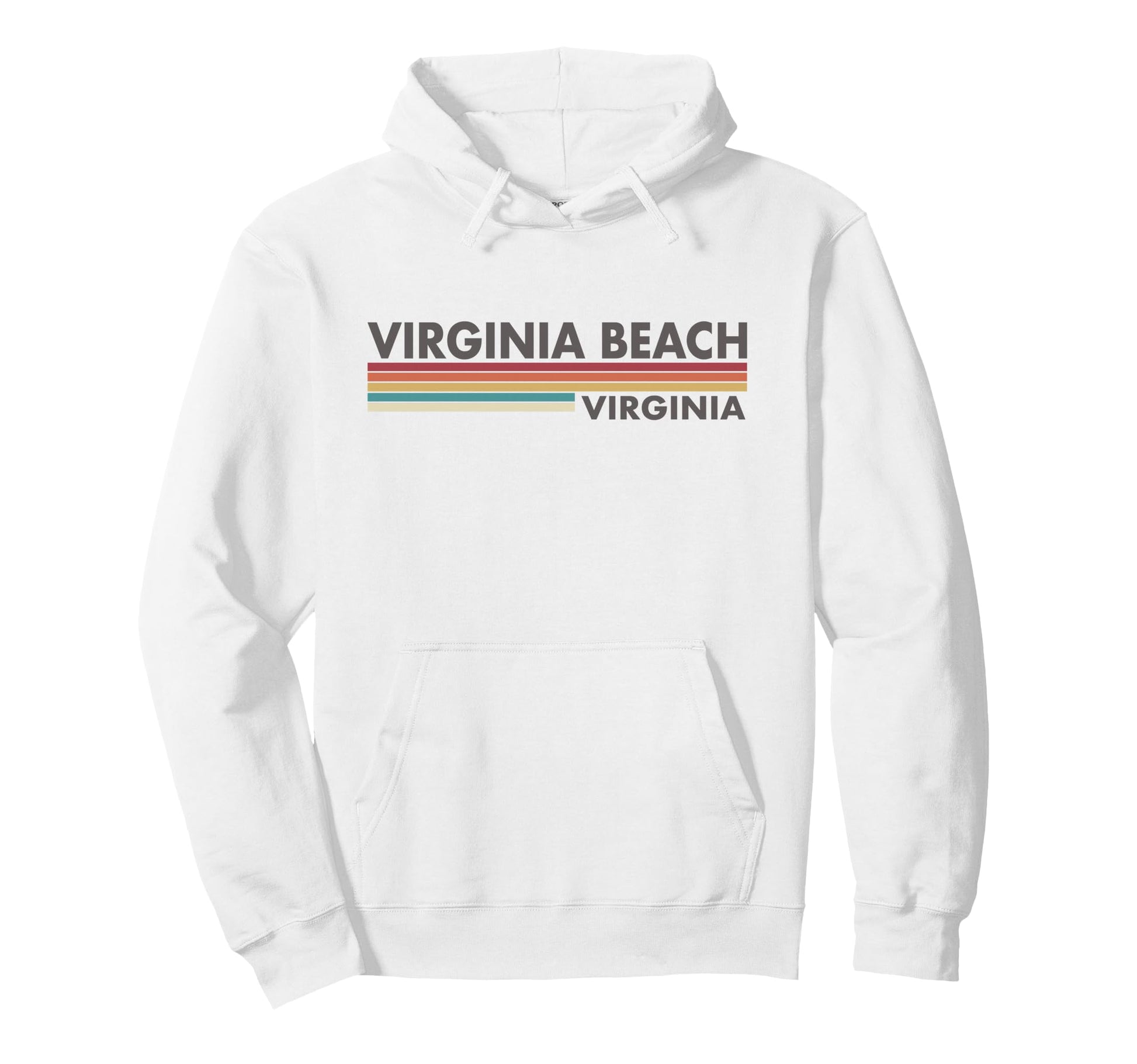 Virginia Beach Virginia Stripes Hoodie - Aesthetic Graphic Men Women - T-Shirt, Sweatshirt, Hoodie