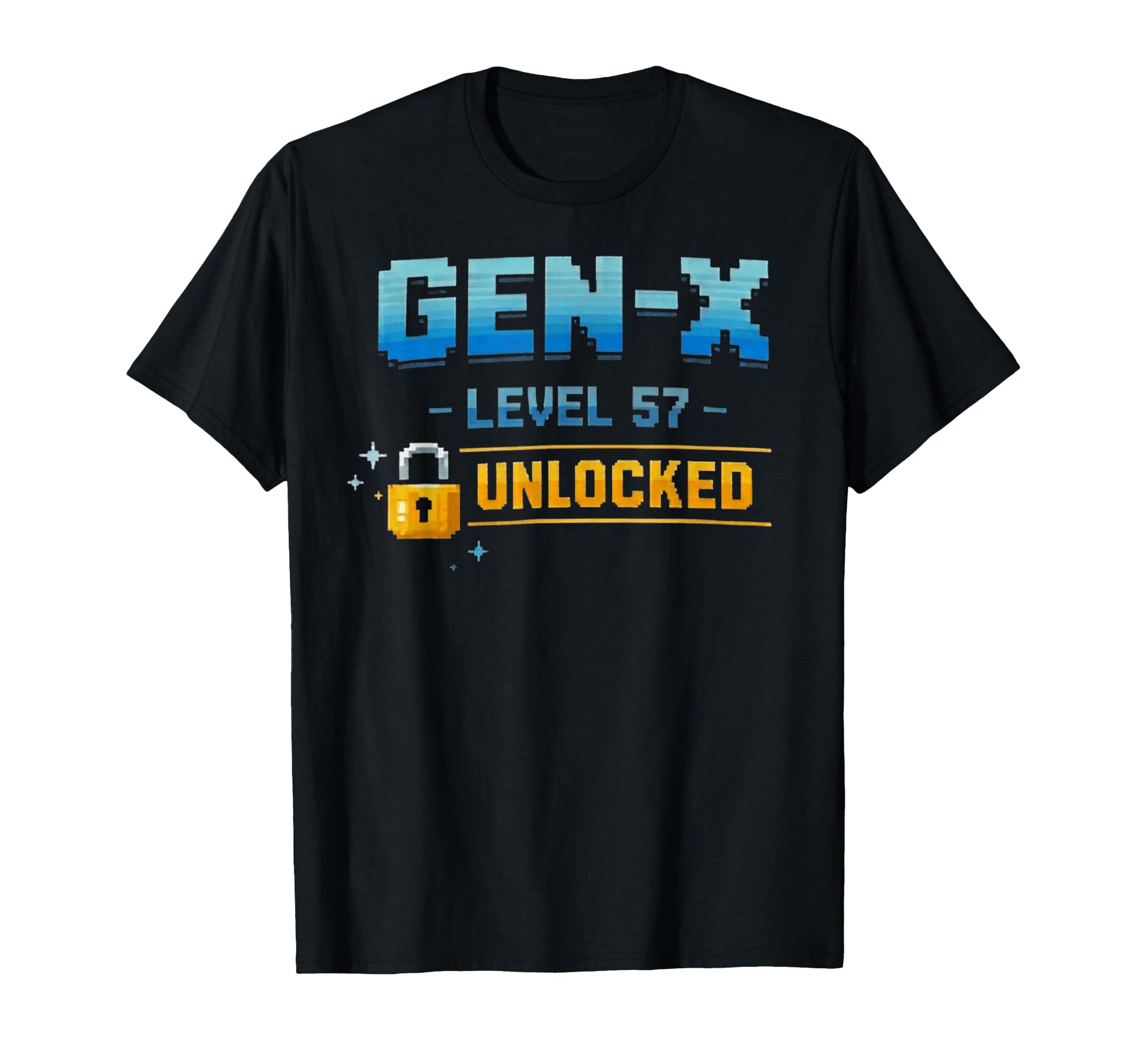 Gen X Level 57 Unlocked Gamer Birthday T-Shirt - Graphic Print Unisex - T-Shirt, Sweatshirt, Hoodie