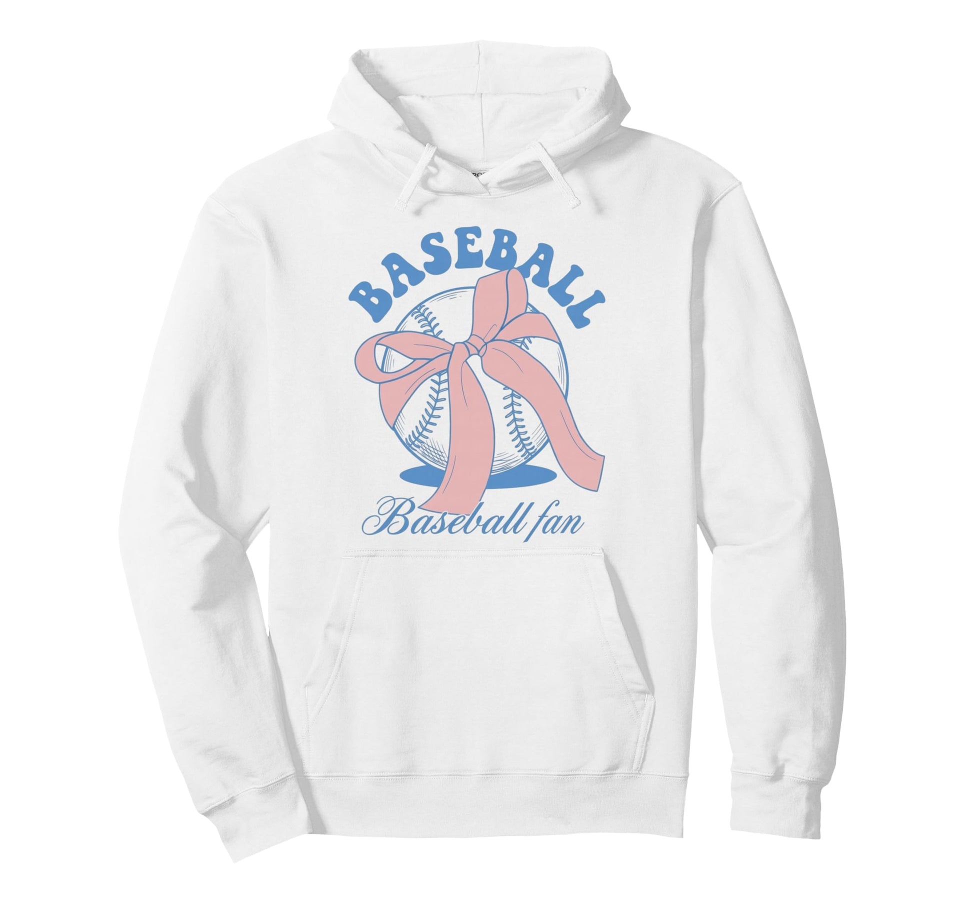 Baseball Fan Coquette Bow Hoodie - Trendy Graphic for Adults - T-Shirt, Sweatshirt, Hoodie