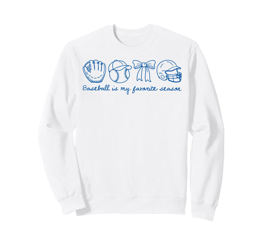 Baseball Is My Favorite Season Sweatshirt - Minimalist Print for Adults - T-Shirt, Sweatshirt, Hoodie