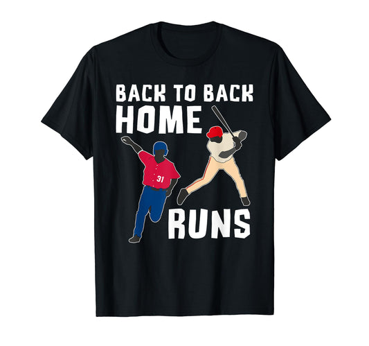 Back To Back Home Runs Twins T-Shirt - Graphic Print Unisex - T-Shirt, Sweatshirt, Hoodie