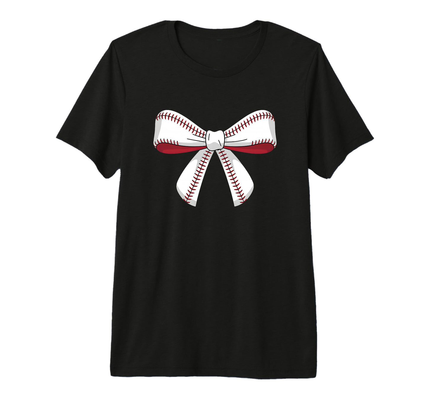 Baseball Bow Baseball Mom Mama Tri Blend T-Shirt - Novelty Apparel Unisex - T-Shirt, Sweatshirt, Hoodie