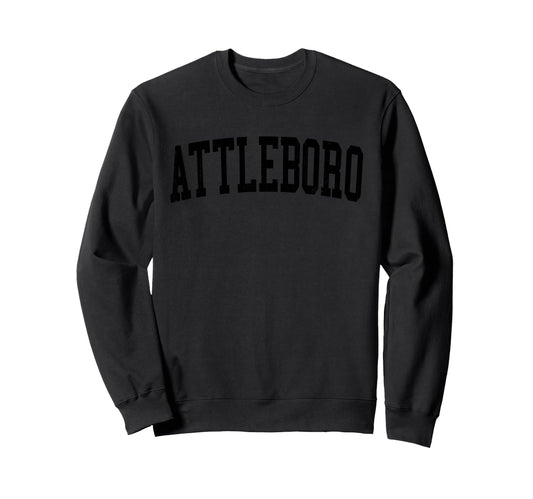 Attleboro Ma Distressed Black Sweatshirt - Casual Everyday Wear Men Women - T-Shirt, Sweatshirt, Hoodie
