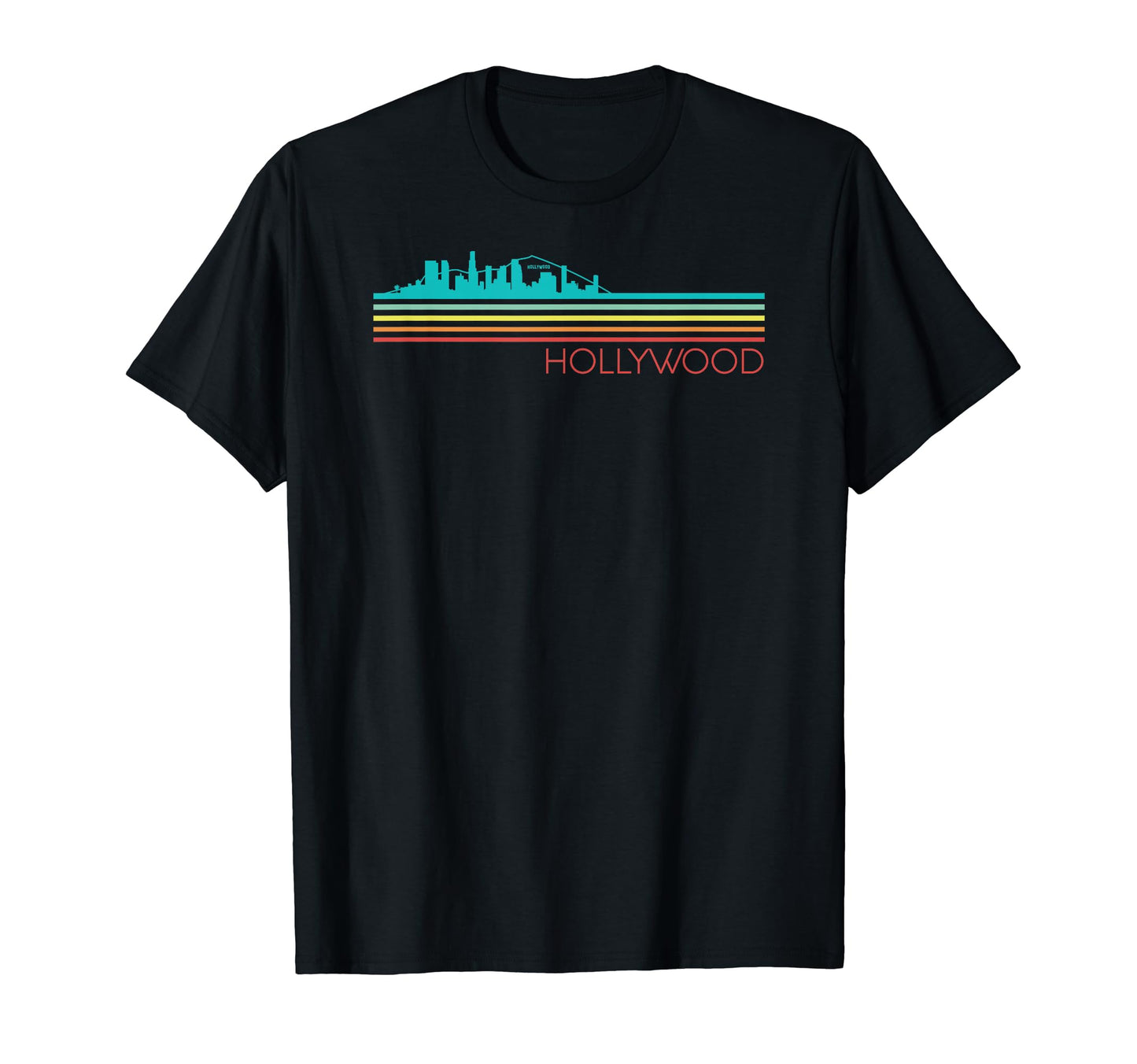 Hollywood Los Angeles California T-Shirt - Aesthetic Graphic for Adults - T-Shirt, Sweatshirt, Hoodie