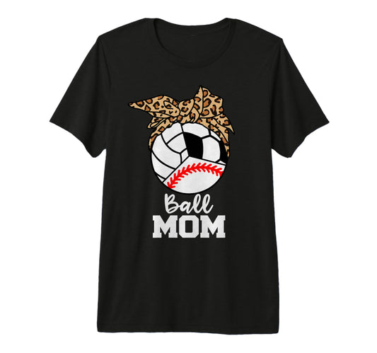 Ball Mom Funny Baseball Volleyball T-Shirt - Minimalist Print Men Women - T-Shirt, Sweatshirt, Hoodie