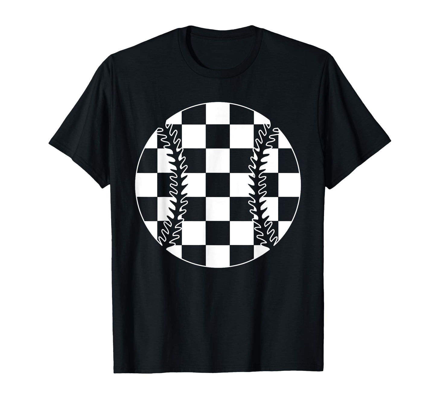Checkered Baseball Player Lover T-Shirt - Fun Novelty Design for Adults - T-Shirt, Sweatshirt, Hoodie