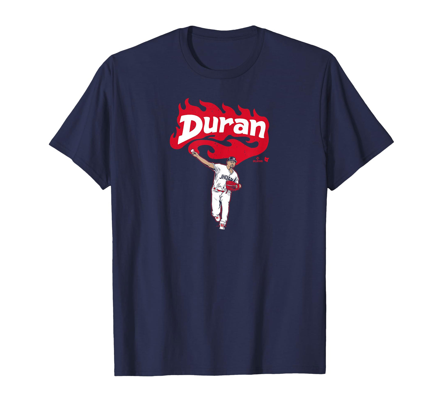 Jhoan Duran Flames Minnesota Baseball T-Shirt - Unique Graphic for Adults - T-Shirt, Sweatshirt, Hoodie