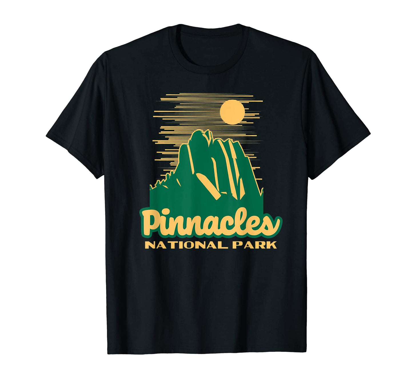Pinnacles National Park 80S Park Sign T-Shirt - Unique Graphic Men Women - T-Shirt, Sweatshirt, Hoodie