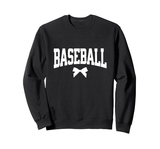 Baseball Bow Baseball Mom Coach Gift Sweatshirt - Unique Graphic Men Women - T-Shirt, Sweatshirt, Hoodie
