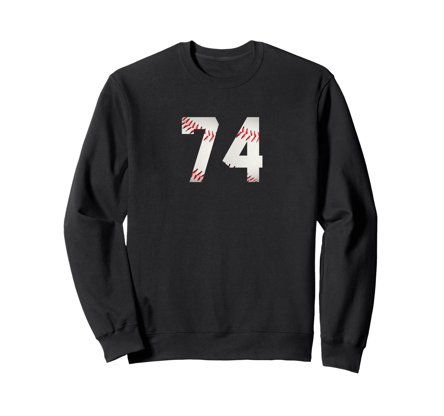 Number 74 Minimalist Birthday Baseball Sweatshirt - Graphic Print Unisex - T-Shirt, Sweatshirt, Hoodie