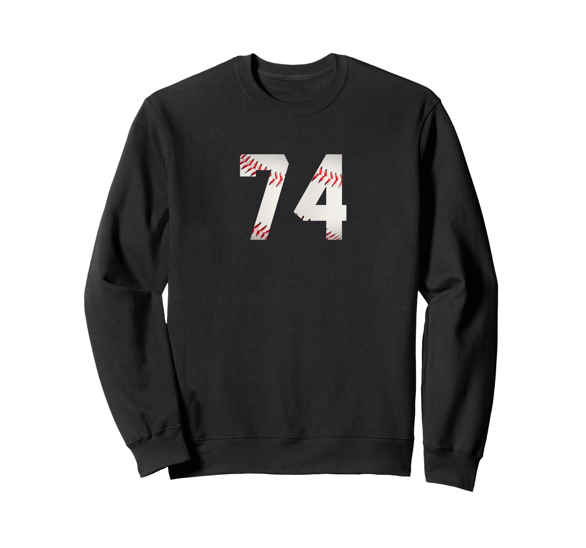 Number 74 Minimalist Birthday Baseball Sweatshirt - Graphic Print Unisex - T-Shirt, Sweatshirt, Hoodie