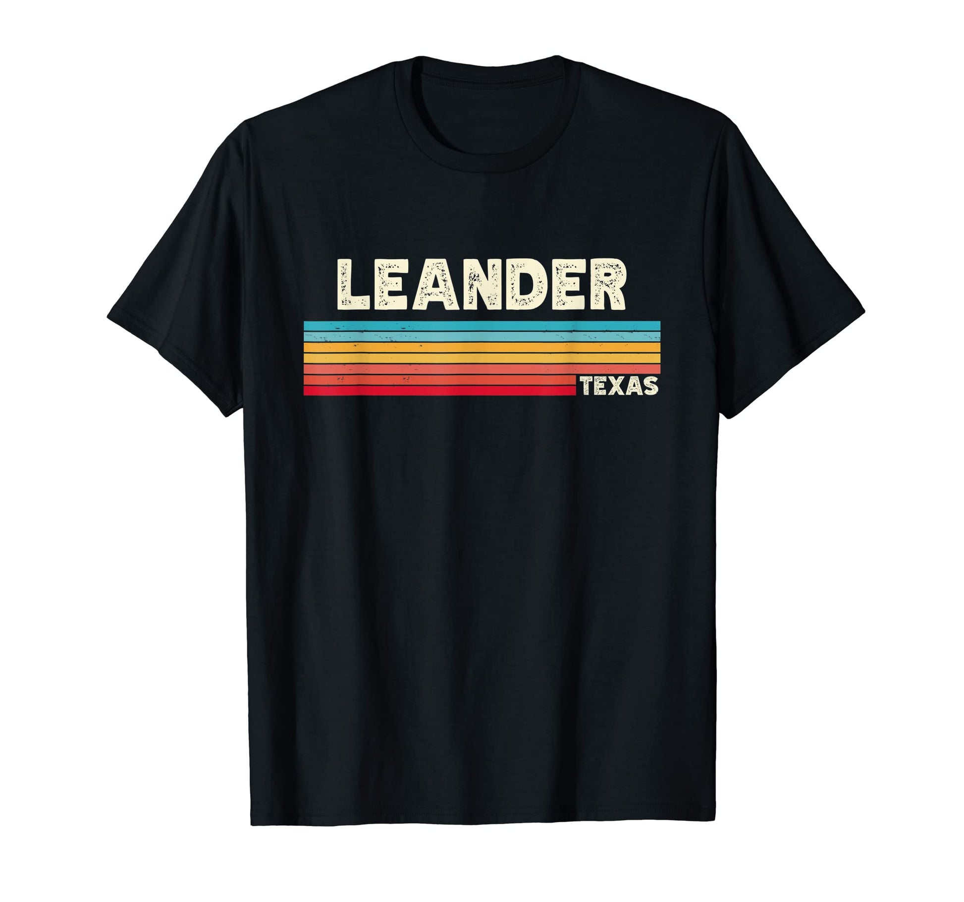 Native Leander Texas Tx Stripes State 70S T-Shirt - Custom Art Print Unisex - T-Shirt, Sweatshirt, Hoodie