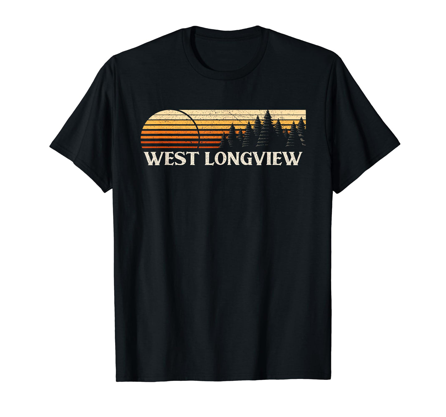 West Longview Wa Evergreen Sunset T-Shirt - Custom Art Print Unisex - T-Shirt, Sweatshirt, Hoodie