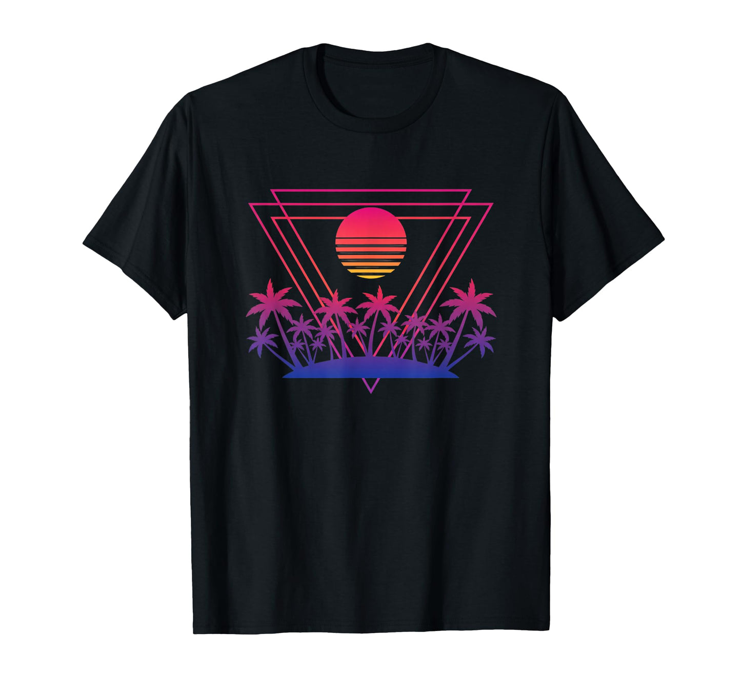 Palm Sunset Nostalgia 80S Synthwave T-Shirt - Trendy Graphic Unisex - T-Shirt, Sweatshirt, Hoodie