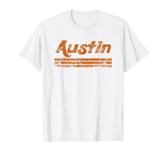 Austin Texas Weathered Stripe T-Shirt - Fun Novelty Design for Adults - T-Shirt, Sweatshirt, Hoodie